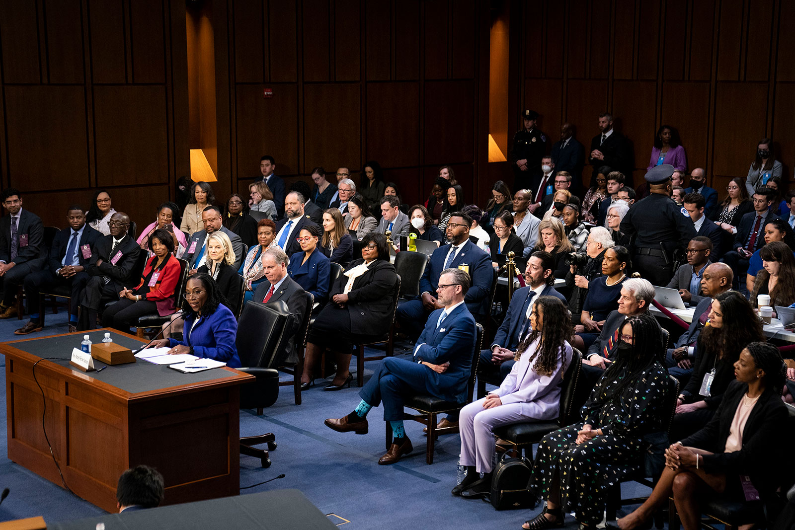 Judge Ketanji Brown Jackson delivers her opening remarks on Monday.