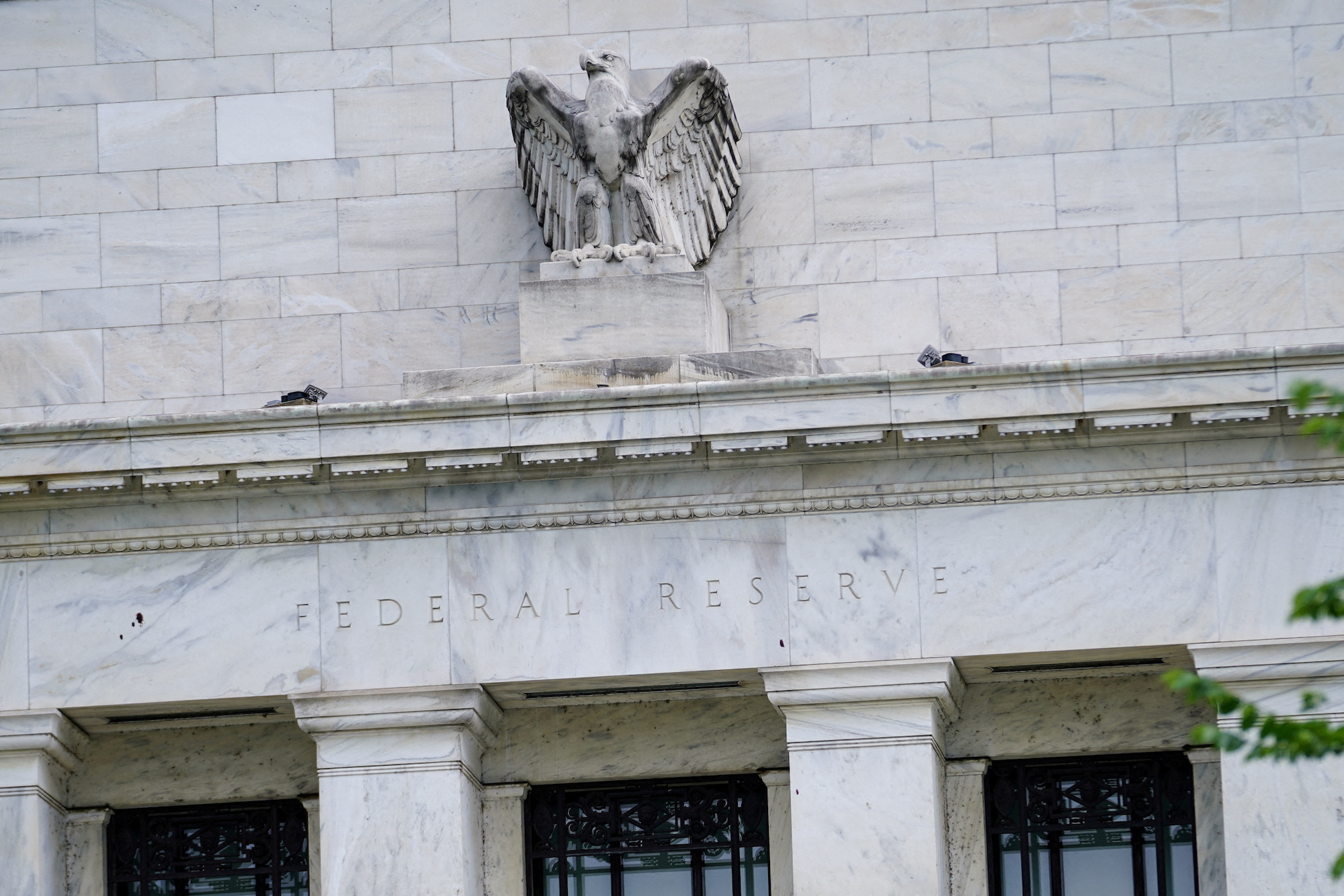 The exterior of the Federal Reserve Board Building is seen in Washington, DC, on June 14, 2022.