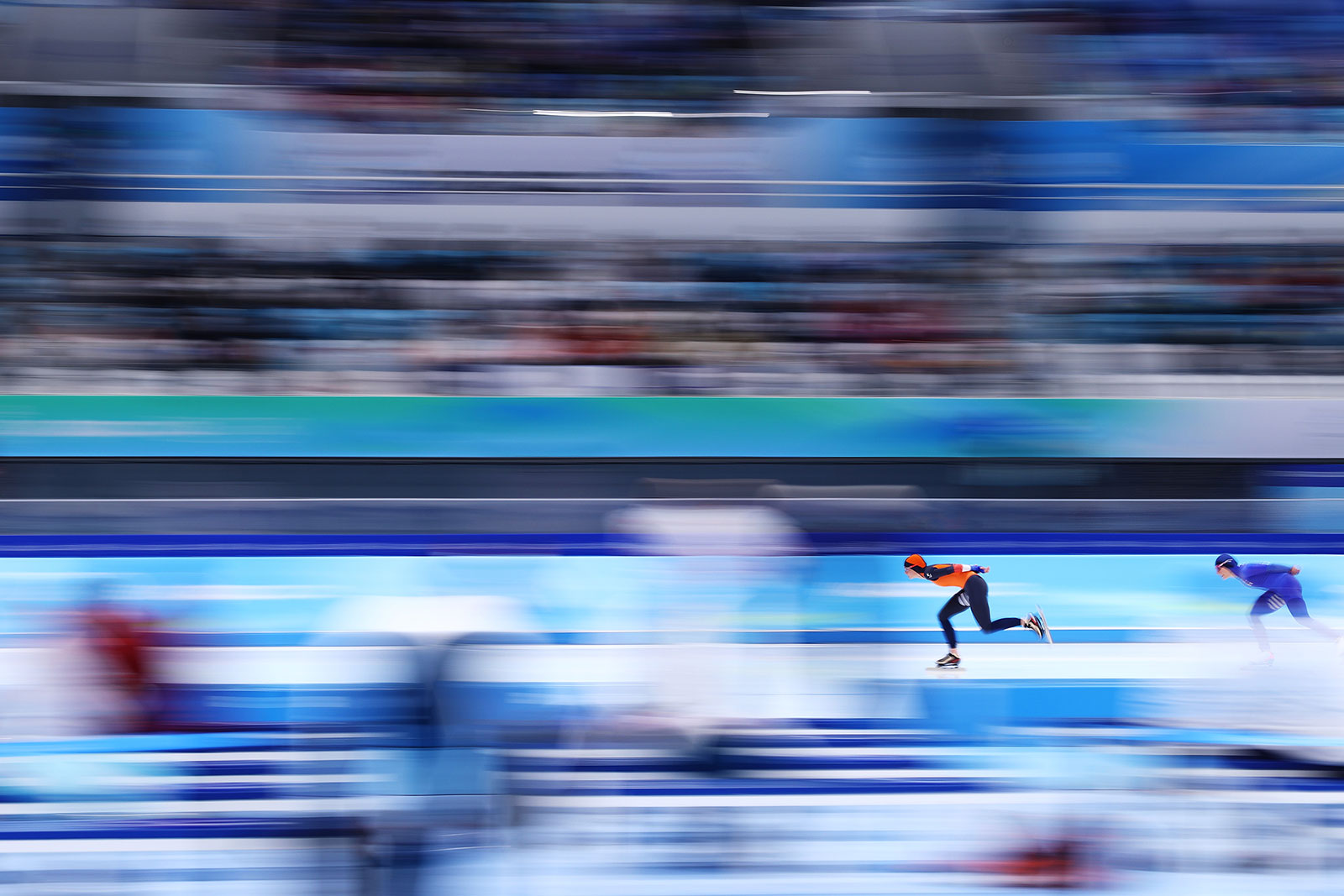 Dutch speed skater Irene Schouten competes in the women's 5,000m on February 10. Schouten won the event in stunning fashion, breaking a 20-year-old Olympic record set by Germany's Claudia Pechstein at the Salt Lake City Games in 2002.