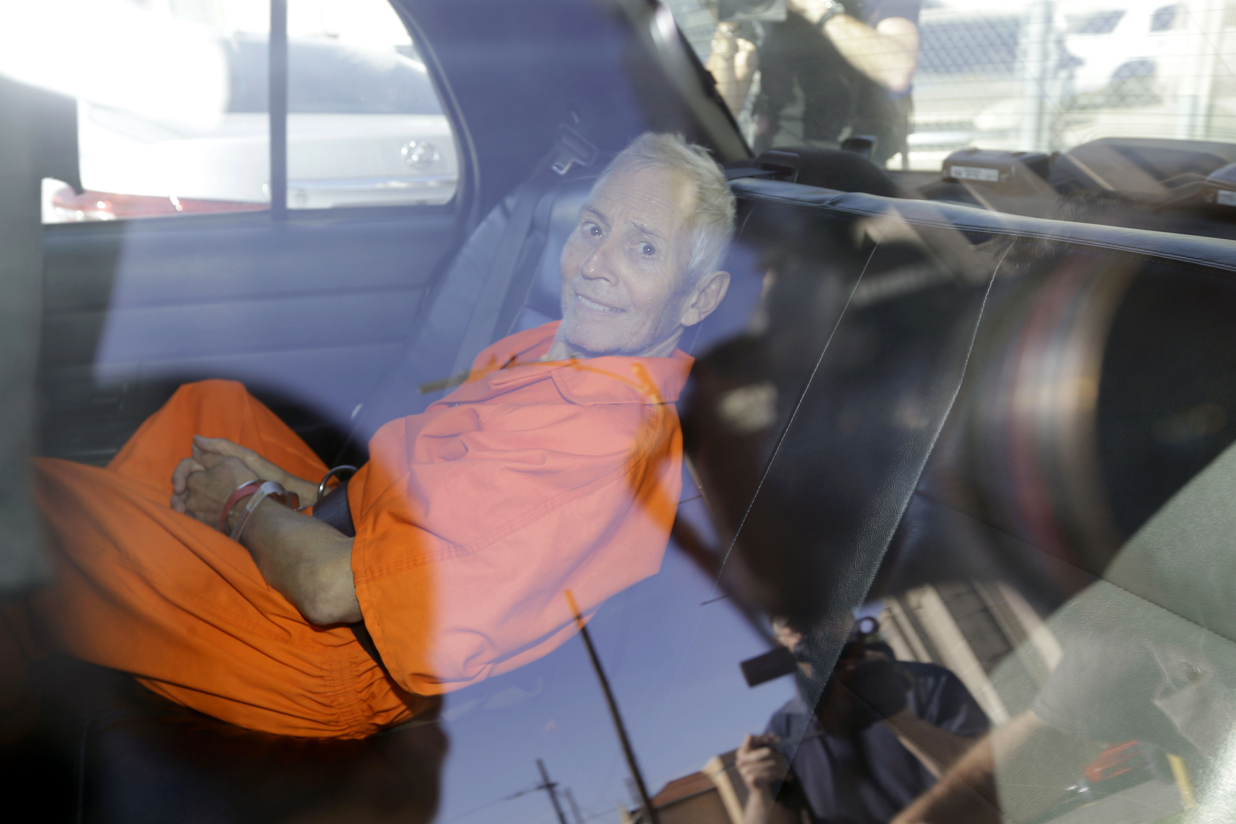 Robert Durst is transported from Orleans Parish Criminal District Court to the Orleans Parish Prison after his arraignment in New Orleans in March 2015.