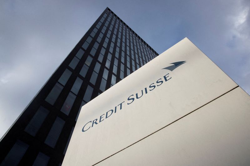A Credit Suisse office building is seen in Zurich, Switzerland, in October 2022.