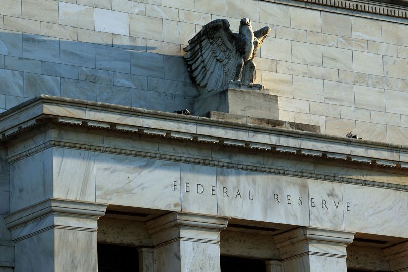 The Federal Reserve headquarters are pictured on March 21 in Washington, DC. 