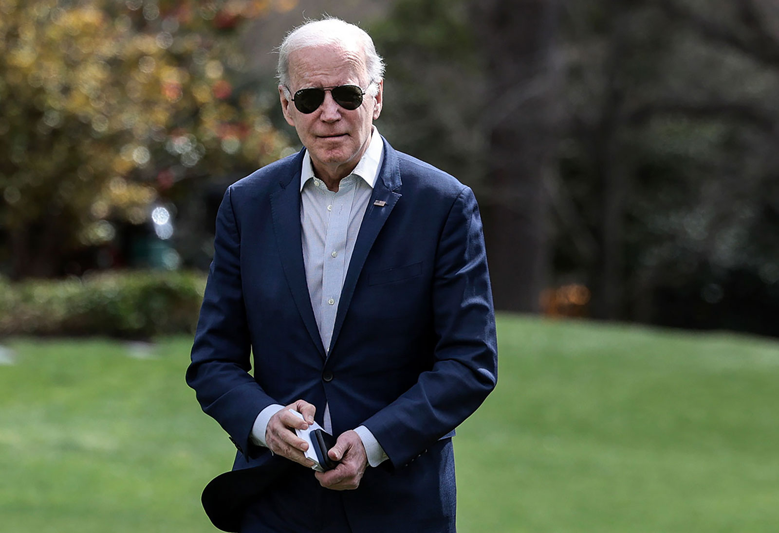 US President Joe Biden returns to the White House on March 20 in Washington, DC. 