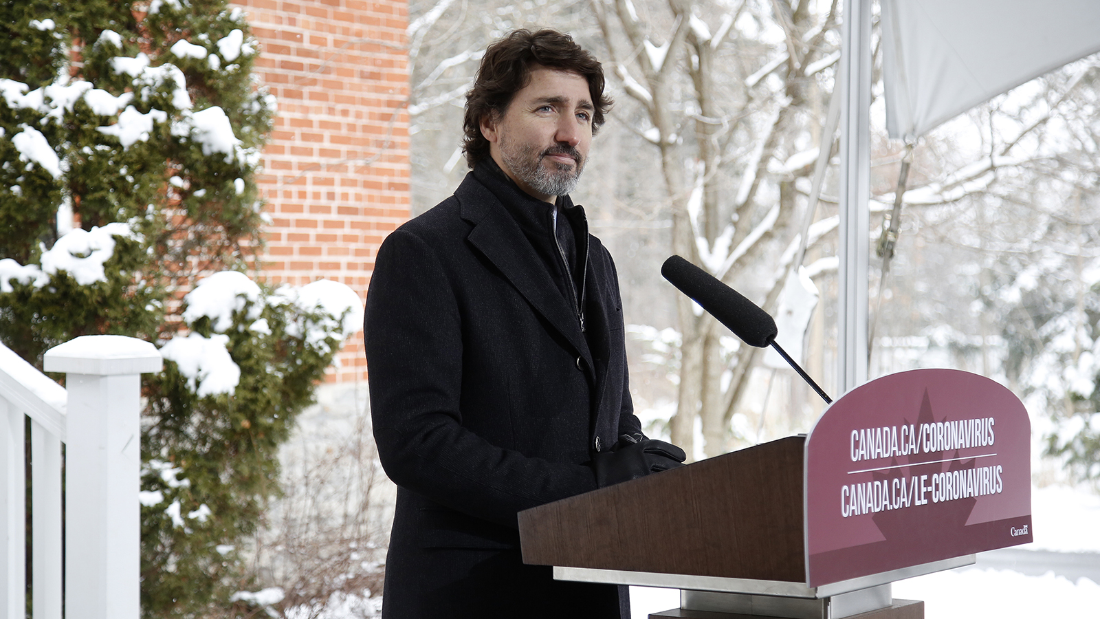 Prime Minister Justin Trudeau listens during a news conference at Rideau Cottage in Ottawa, Ontario, on Tuesday, January 5.