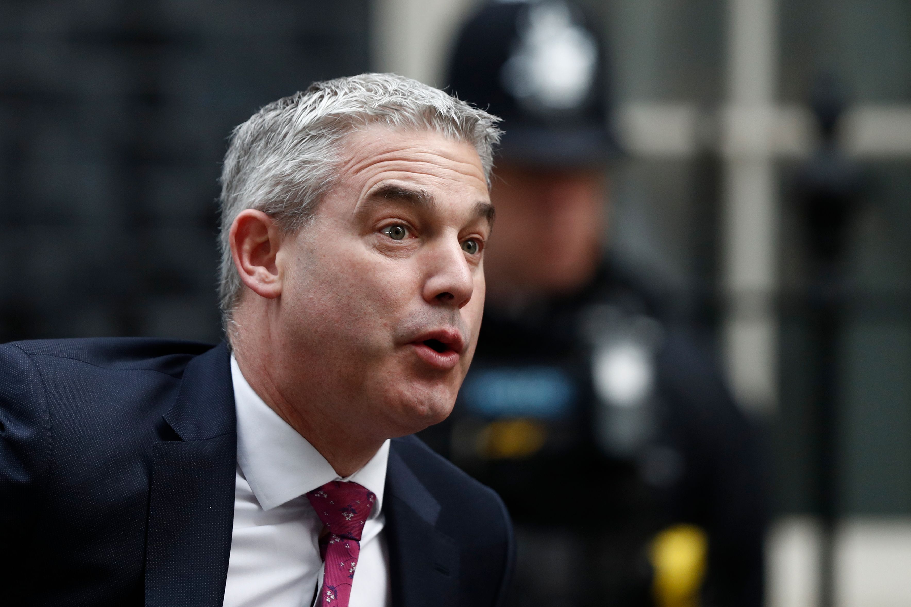 Britain's Secretary of State for Exiting the European Union Stephen Barclay arriving in Downing Street on Tuesday.