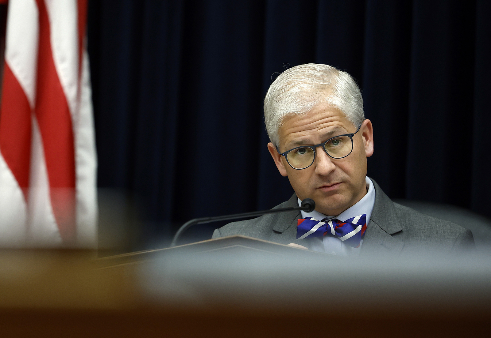 Committee Chair Rep. Patrick McHenry (R-NC) presides over a House Financial Services Committee at the Rayburn House Office Building on May 16 in Washington, DC. 