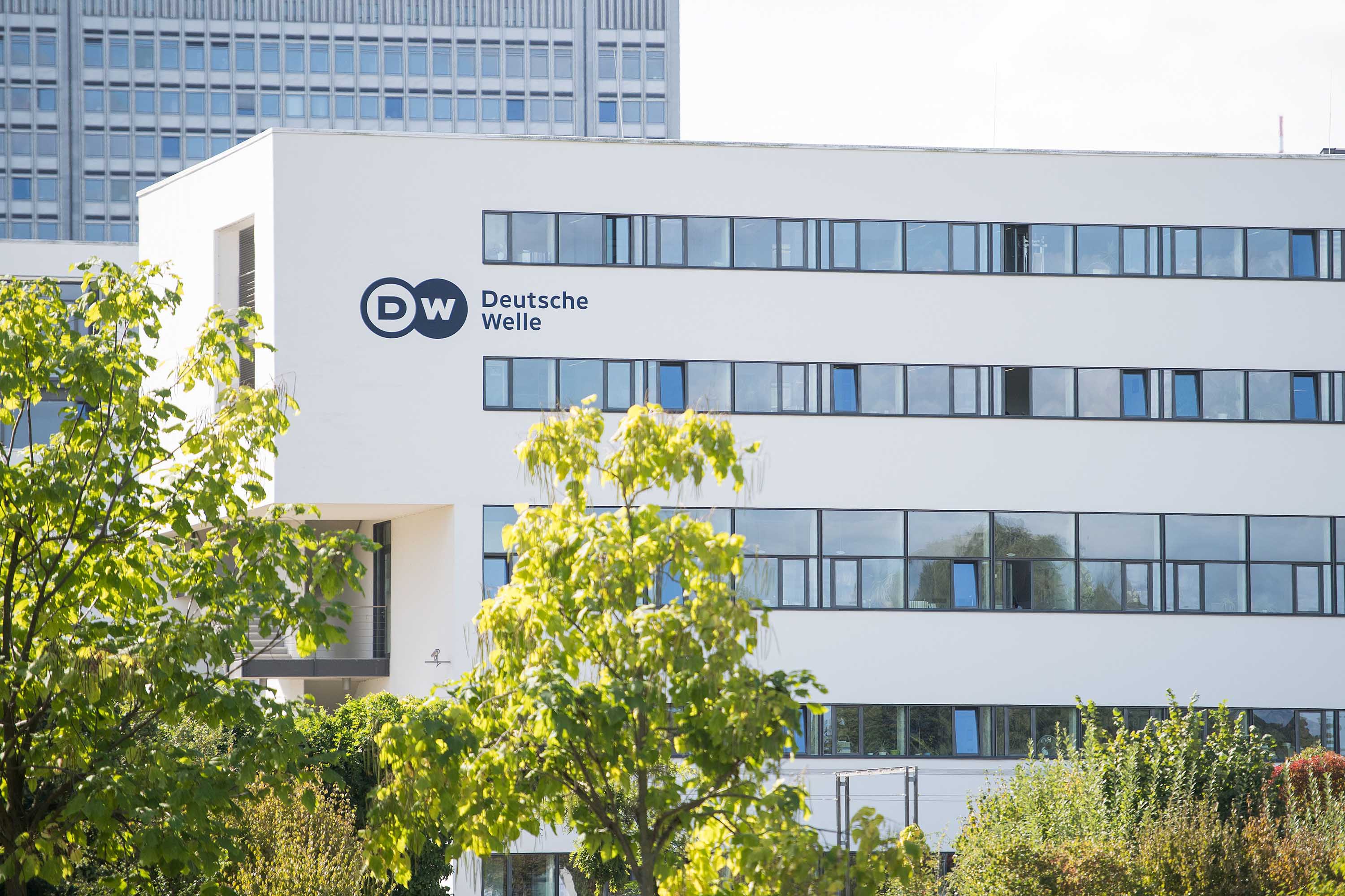 The head office of German international broadcaster Deutsche Welle (DW) is pictured in Bonn, Germany, in September 2016. 