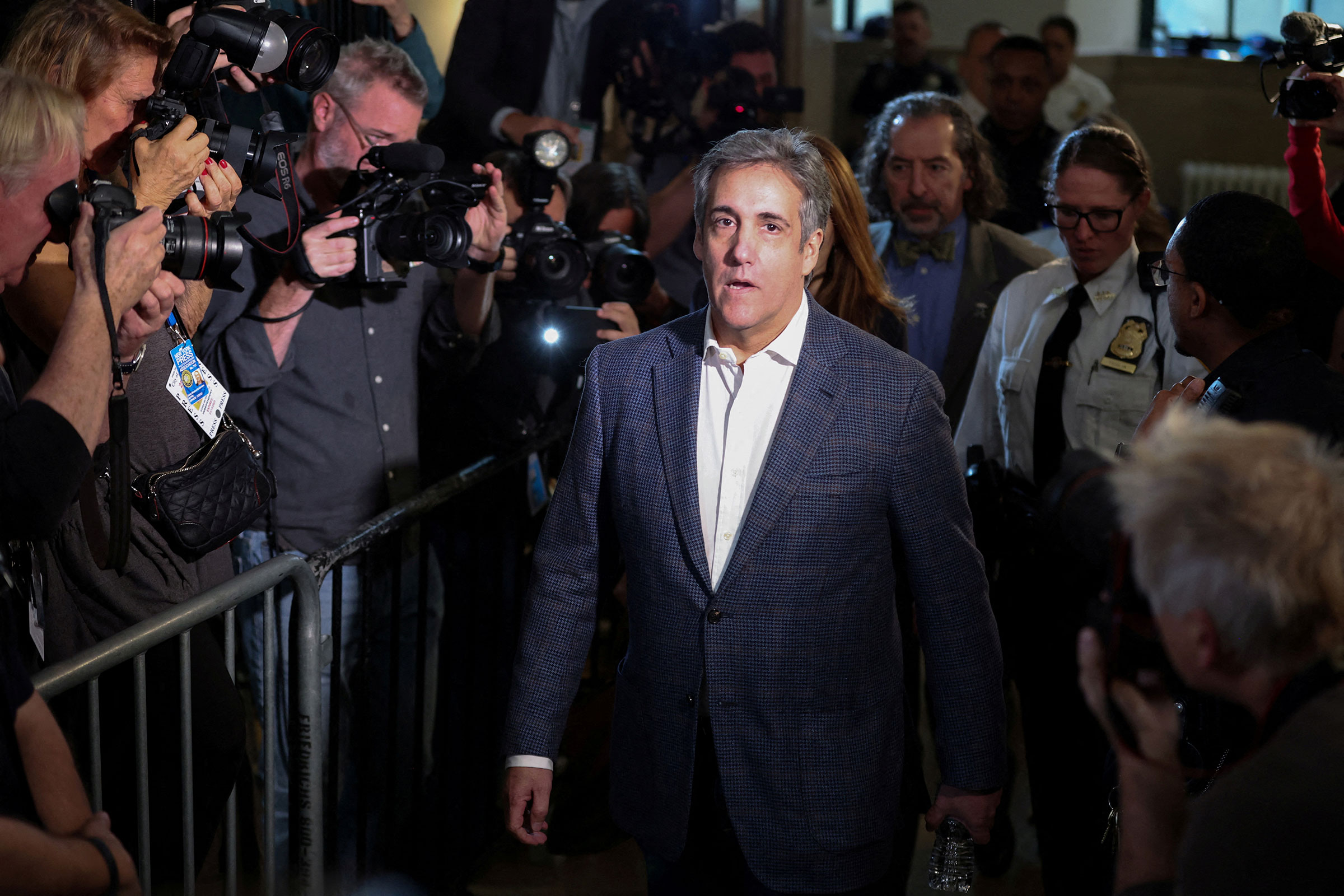 Michael Cohen attends the Trump Organization civil fraud trial in New York State Supreme Court in the Manhattan borough of New York City, in October 2023.