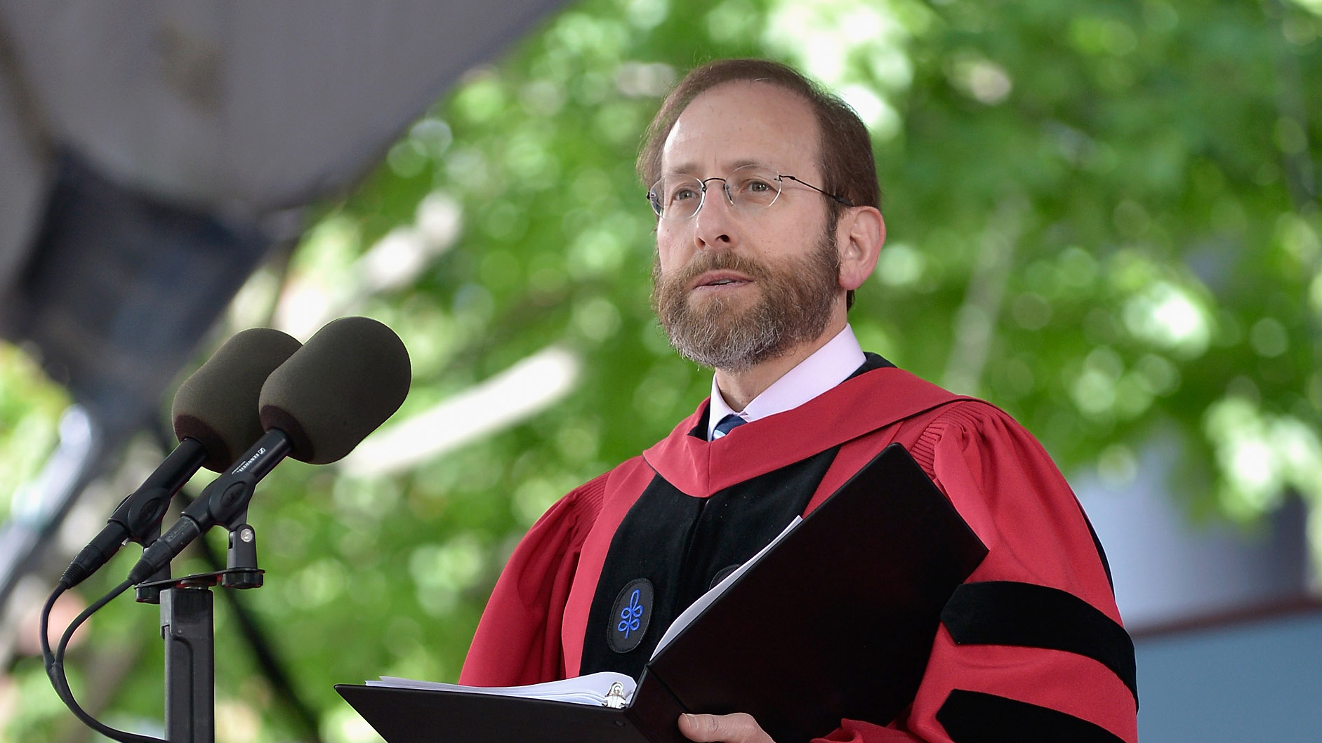 Harvard University Provost Alan Garber during the Harvard University 363rd Commencement Exercises Ceremony on May 29, 2014 in Cambridge, Massachusetts. 