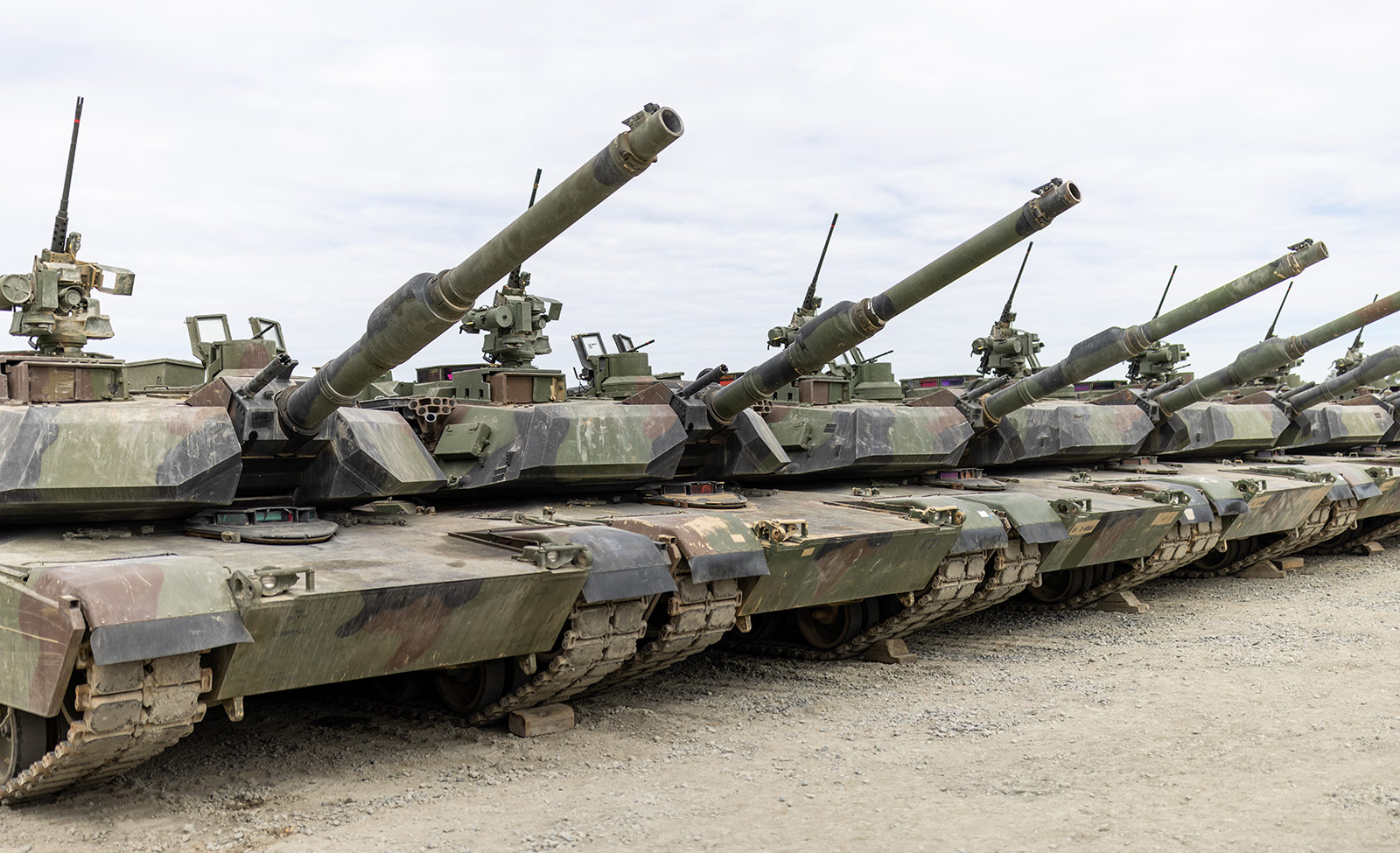 US-owned M1A2 Abrams tanks in Germany. 
