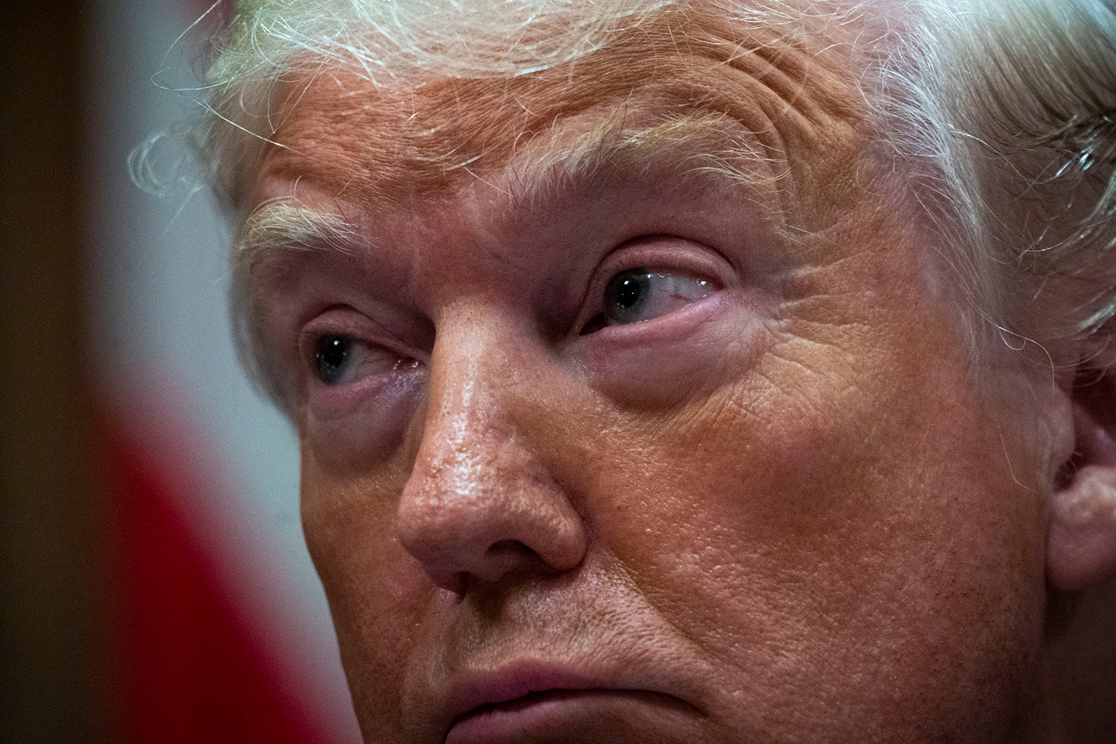 US President Donald Trump listens during a roundtable on “Fighting for America’s Seniors” at the Cabinet Room of the White House on June 15, in Washington, DC.