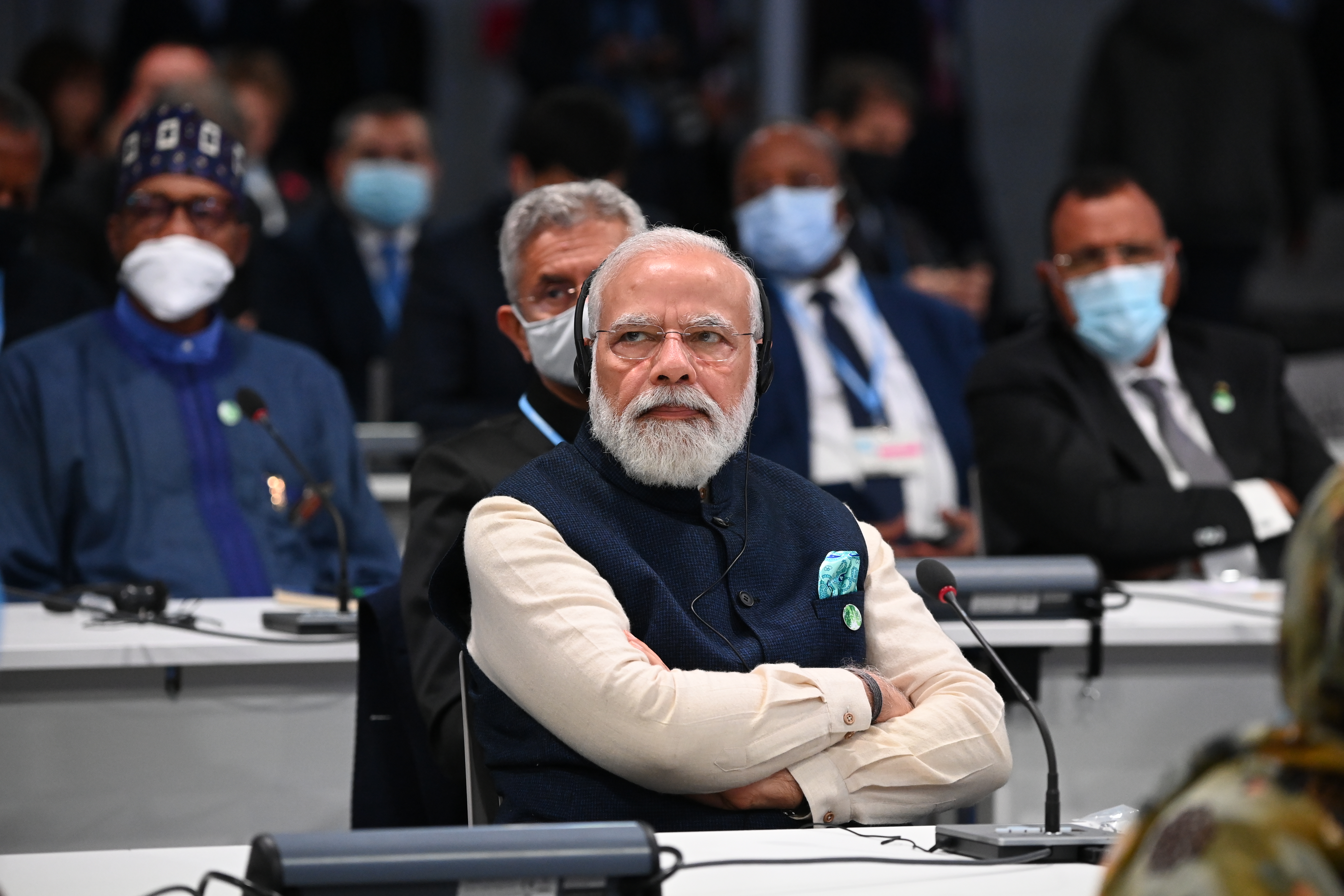 Prime Minister of India Narendra Modi attends the opening ceremony of the UN Climate Change Conference Monday. 