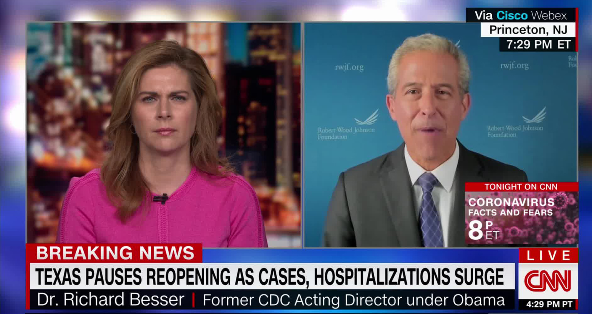 CNN's Erin Burnett and Dr. Richard Besser.