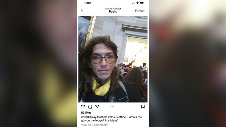Nicolas Moncada, charged in the Eastern District of New York, posted a photo of himself within what appears to be the Capitol building, according to court documents.