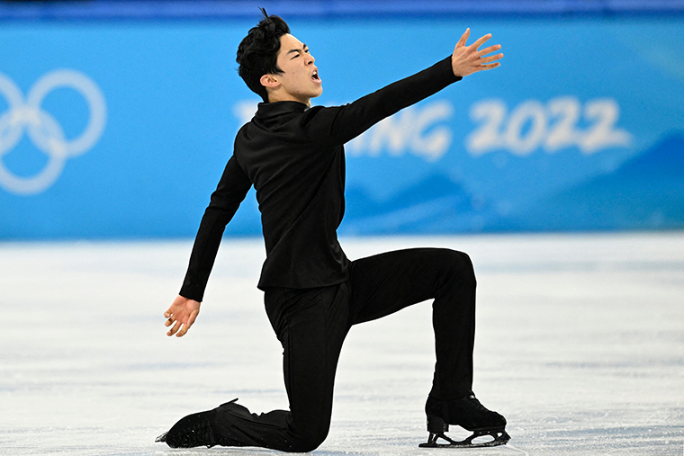USA's Nathan Chen competes in the men's single skating short program of the figure skating event on February 8. 
