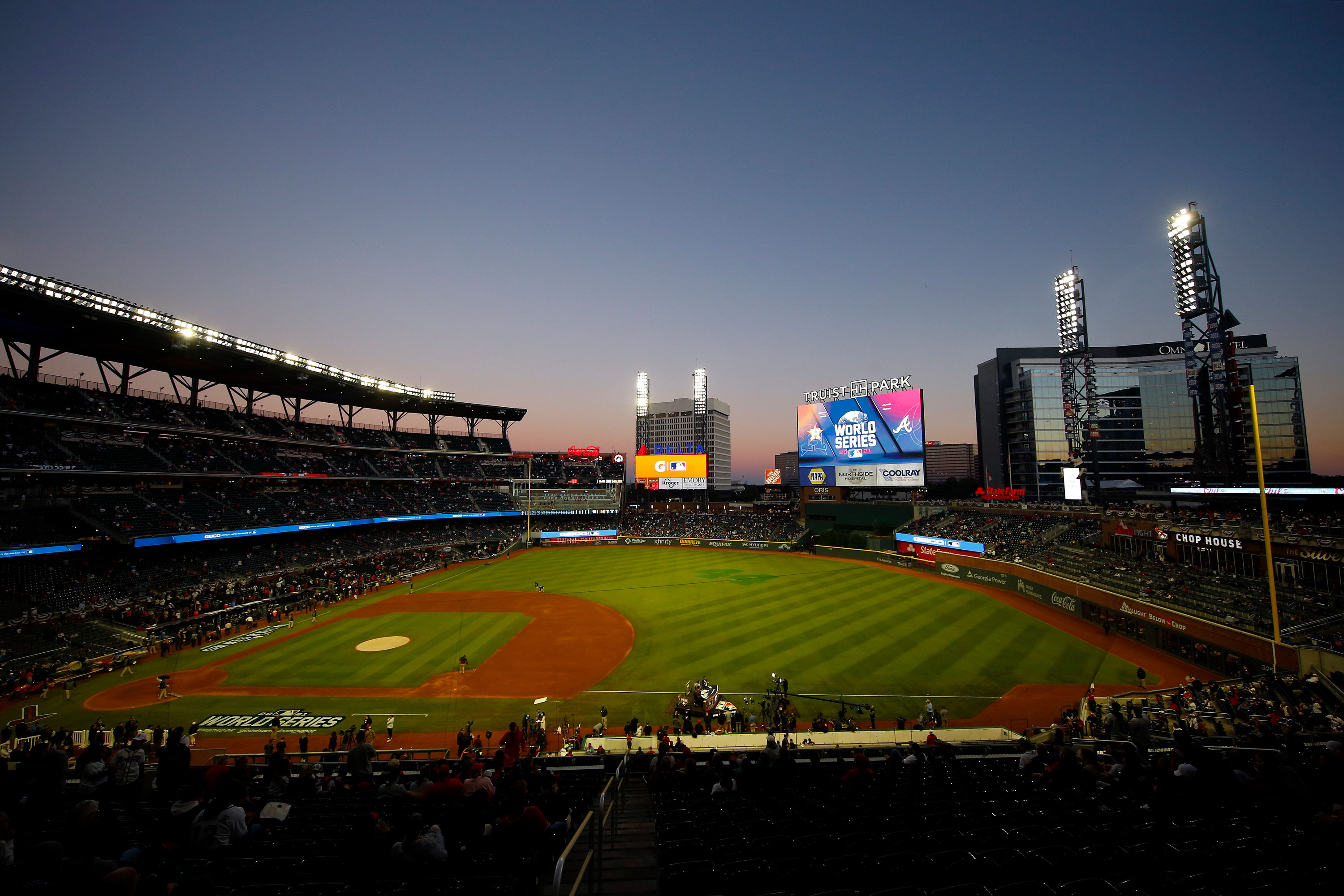 Truist Park is seen prior to Game Five of the World Series between the Houston Astros and the Atlanta Braves on October 31 in Atlanta.