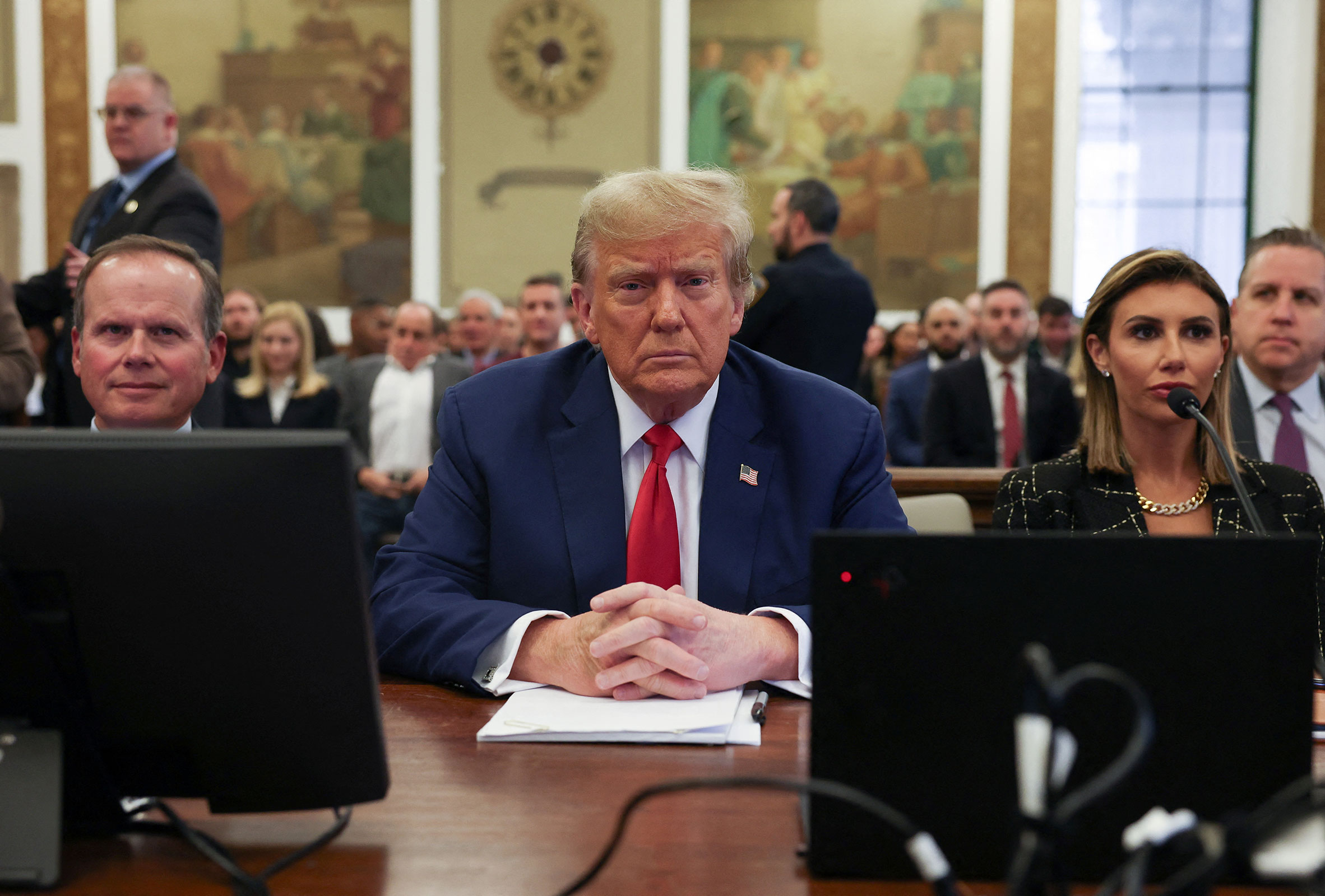 Former President Donald Trump attends the closing arguments in the Trump Organization civil fraud trial at New York State Supreme Court on January 11, 2024. 