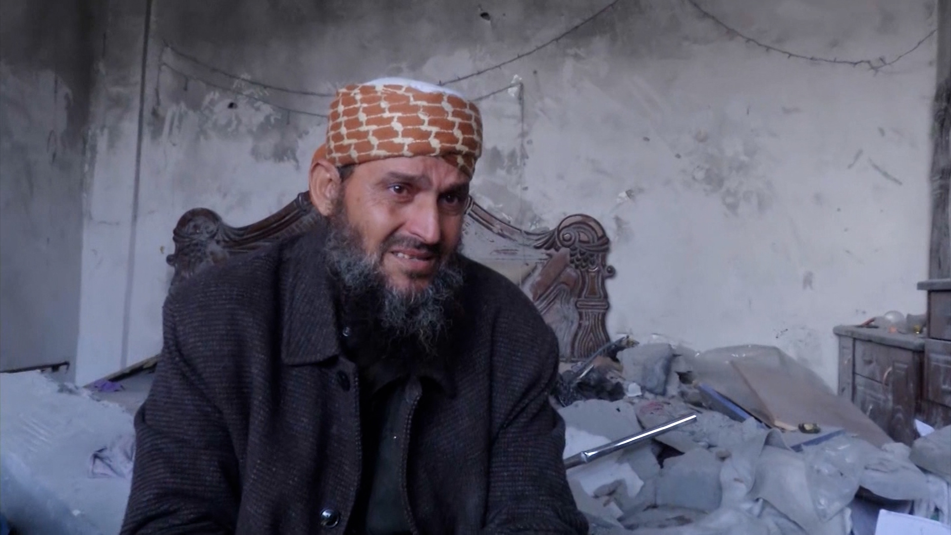 Khaled Nabhan in his home on November 27. 