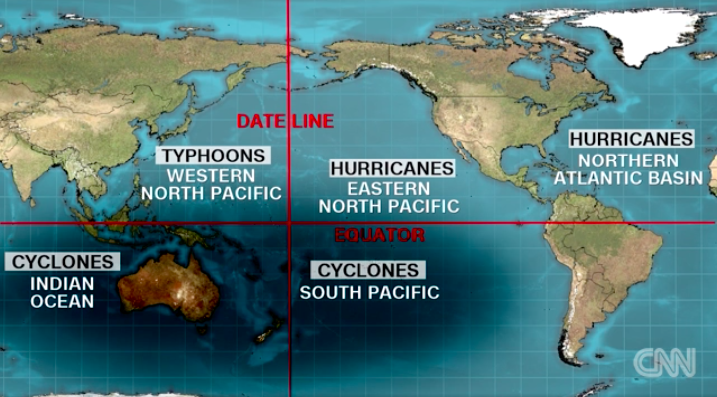 Here's the difference between cyclones, hurricanes and typhoons