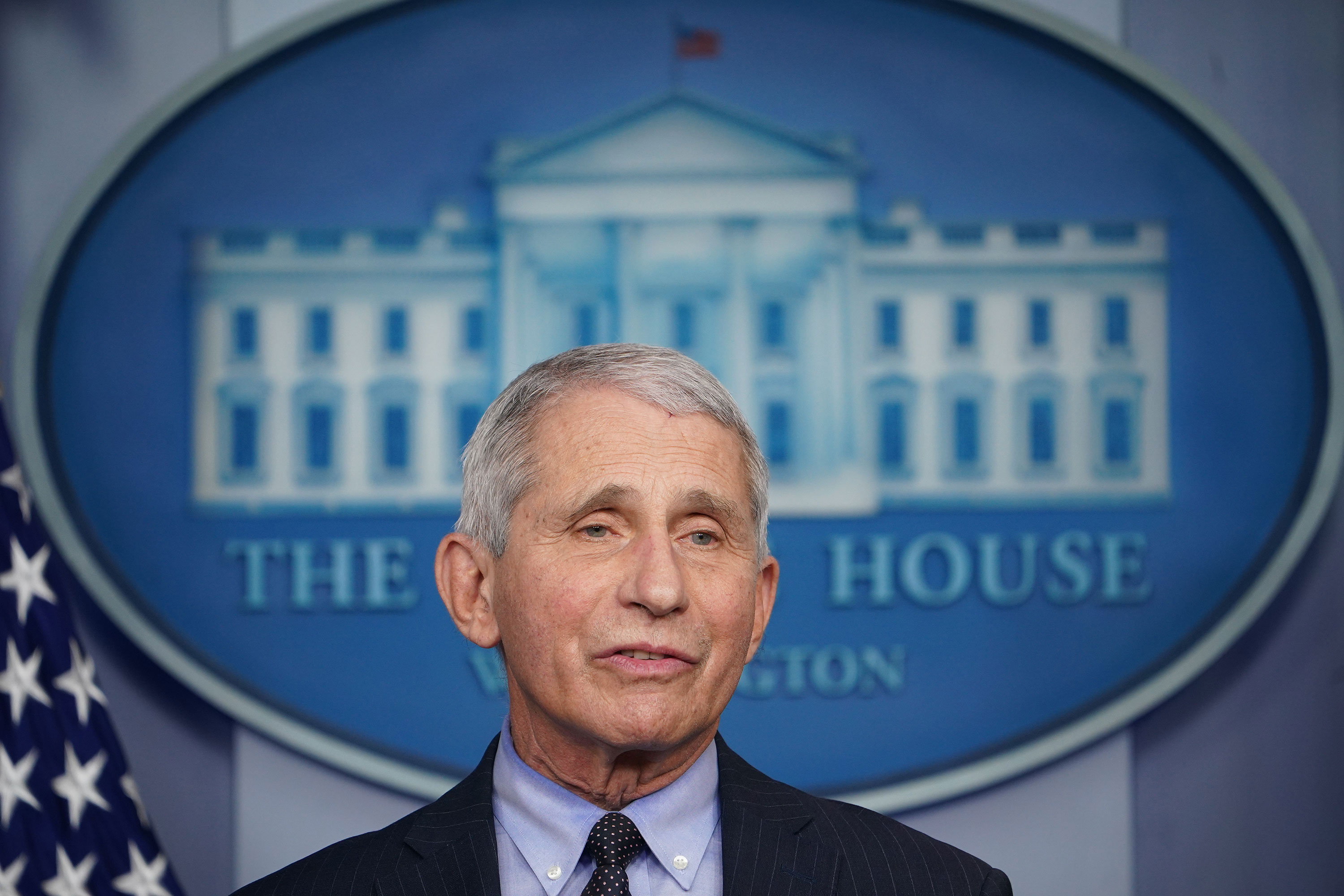 Dr. Anthony Fauci speaks on January 21.