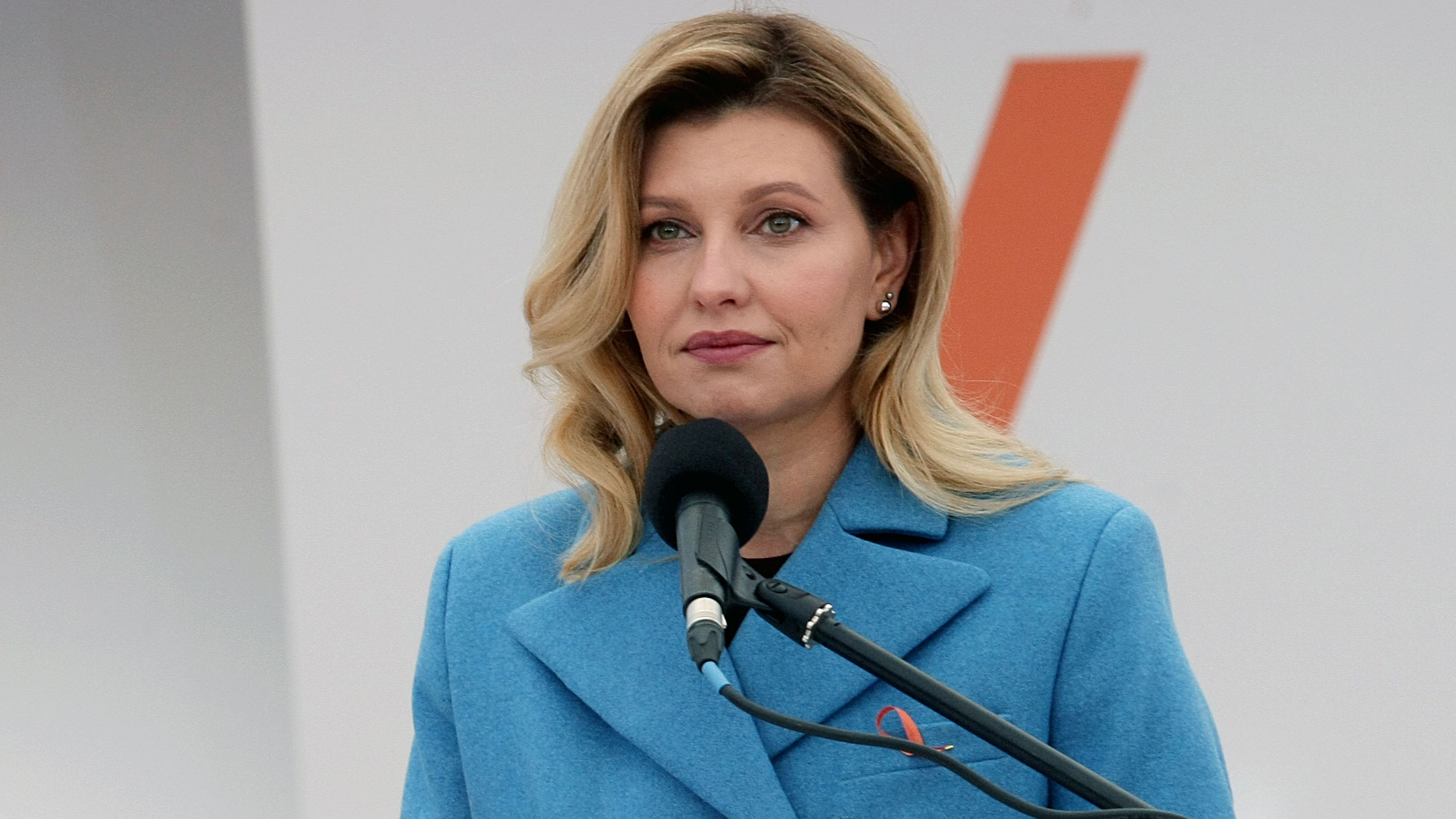 Olena Zelenska speaks at an event in Kyiv in November 2020.