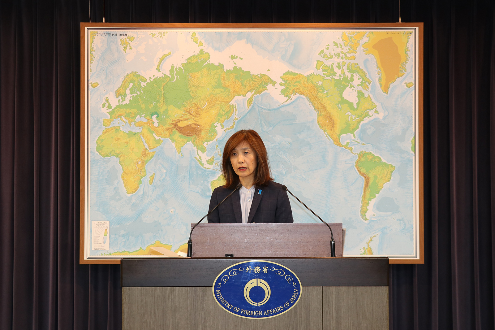 Kobayashi Maki speaks during a press conference in Tokyo, Japan on October 25, 2023.