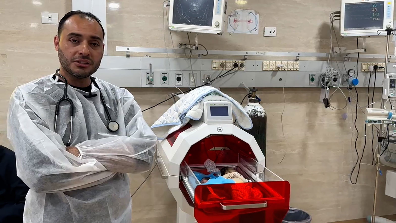 Dr. Samer Libd, pediatrician at the Kamal Adwan Hospital, speaks with CNN on Monday, March 11.  