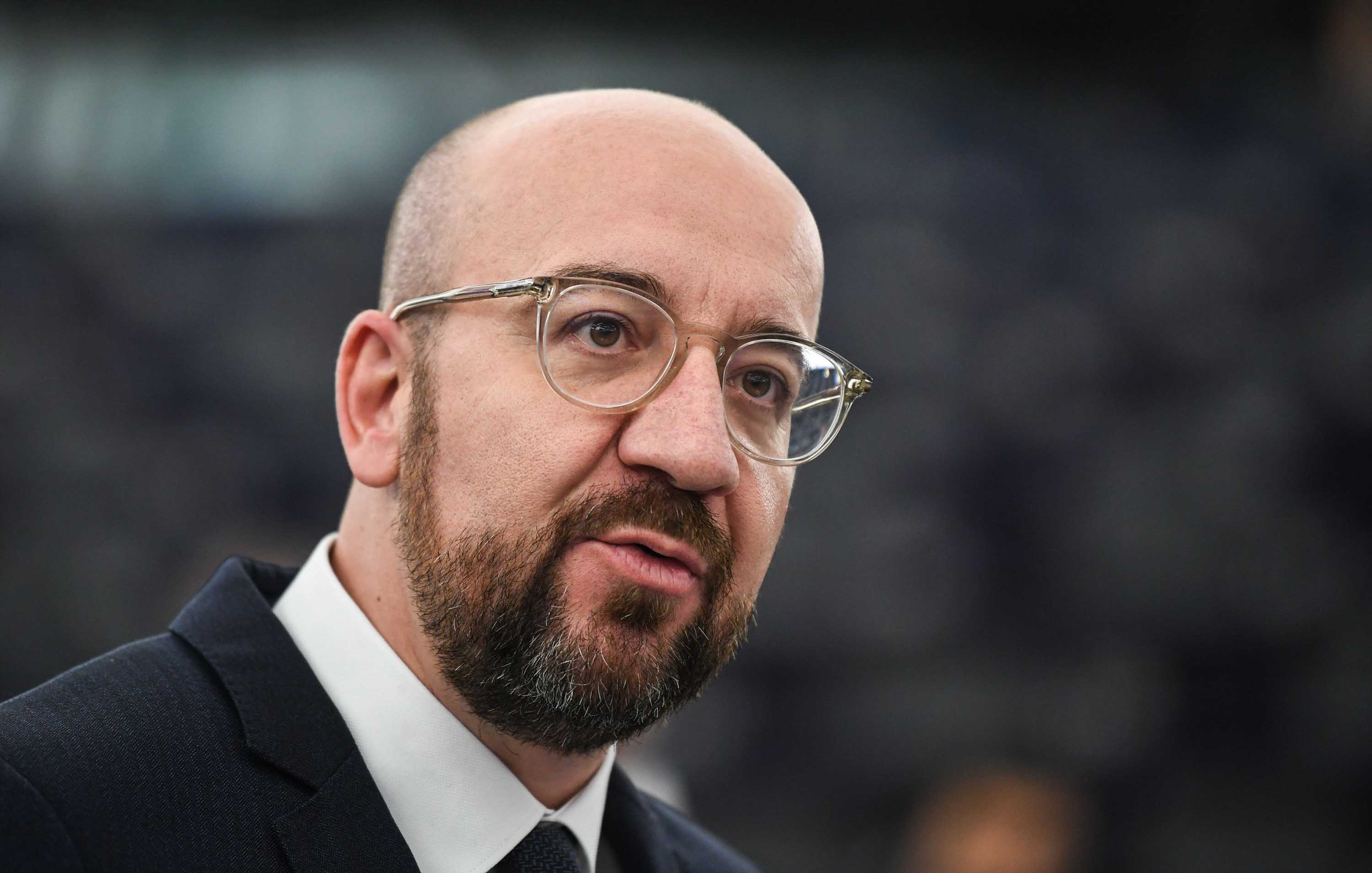 European Council President Charles Michel speaks during a debate at the European Parliament in Strasbourg, France in December.