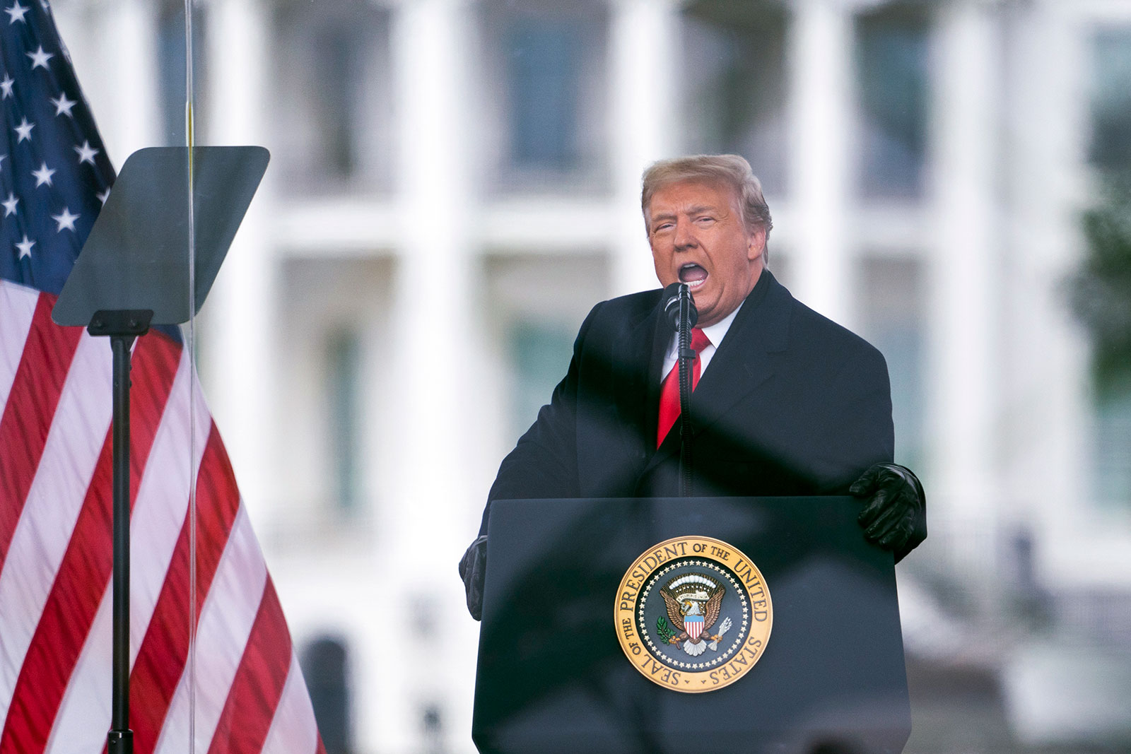 Former President Donald Trump speaks during a rally protesting the electoral college certification of Joe Biden as President in Washington, DC, on January 6, 2021. 