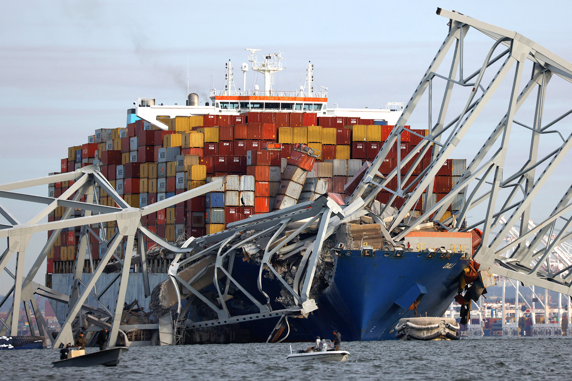 The Dali cargo vessel which crashed into the Francis Scott Key Bridge causing it to collapse in Baltimore, Maryland, on March 26.
