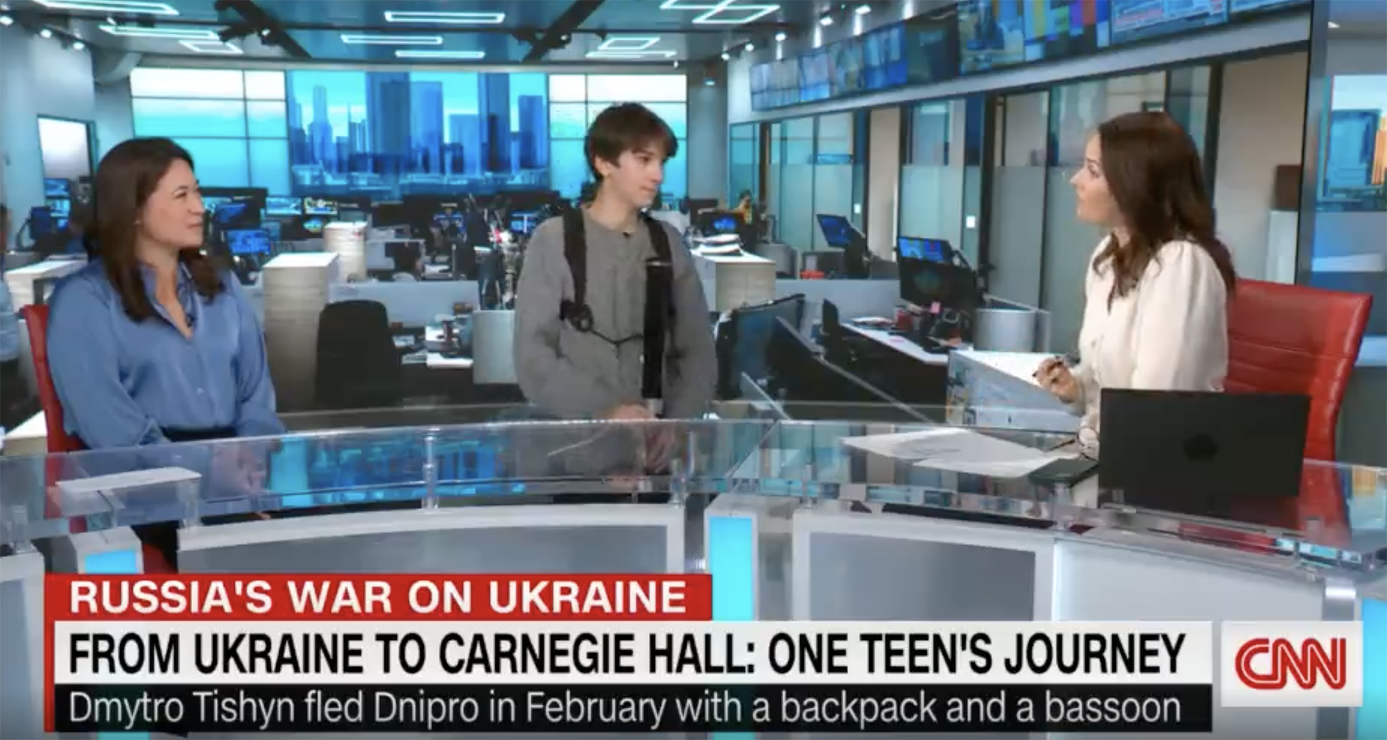 Dmytro Tishyn appears on CNN on November 18.