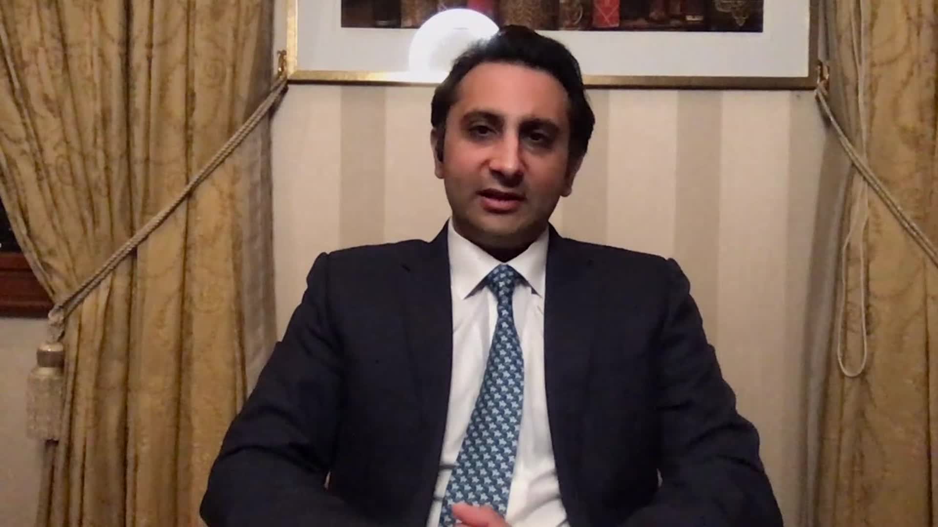Adar Poonawalla, CEO and executive director of the Serum Institute of India, speaks during an interview on September 22. 