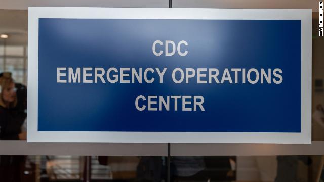 A sign on the outside of the CDC Emergency Operations Center in Atlanta, Georgia, on Thursday, January 13.