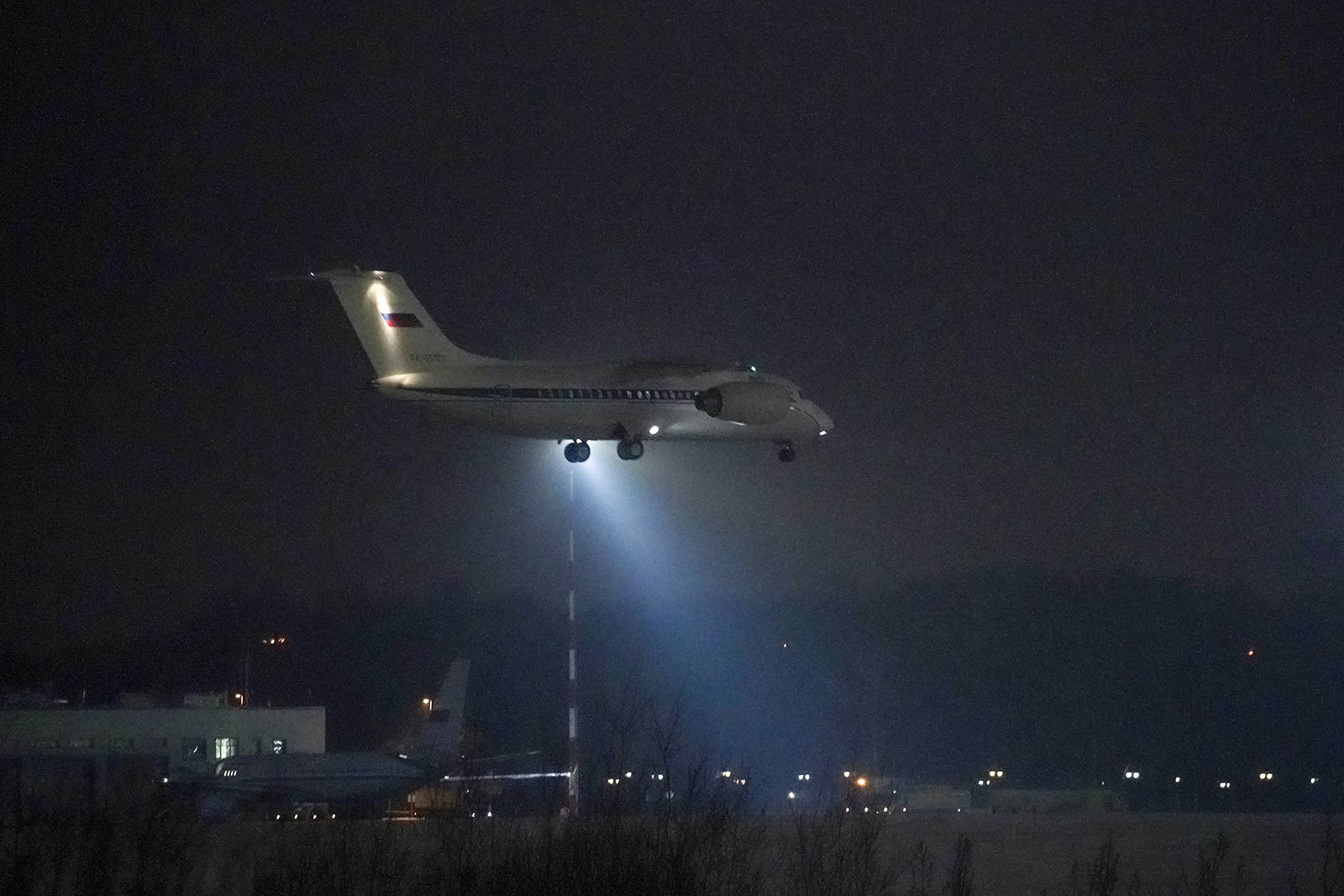 A plane carrying Russian arms dealer Viktor Bout, according to local media, lands in Moscow on December 8. 