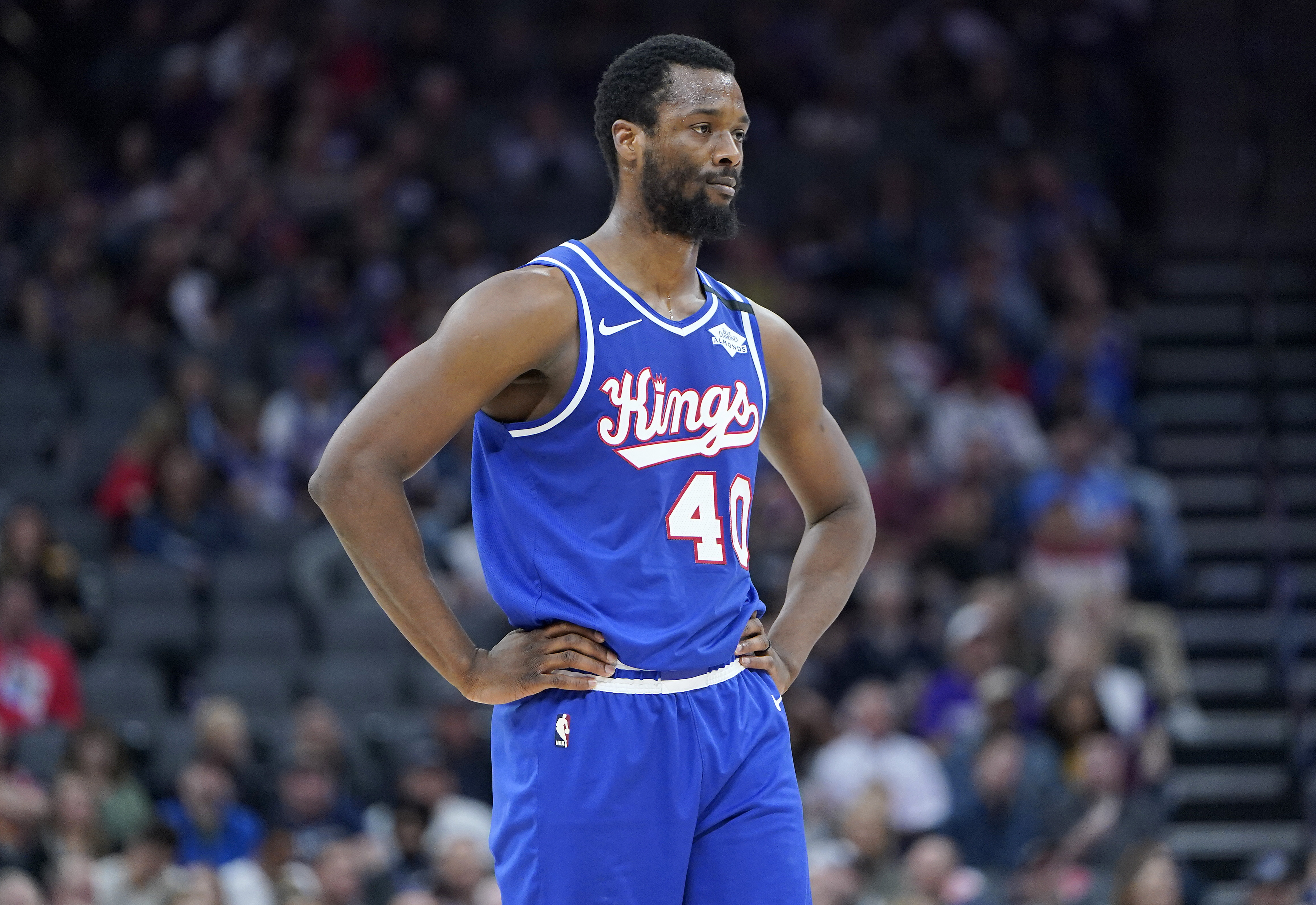 Harrison Barnes plays for the Sacramento Kings in March.