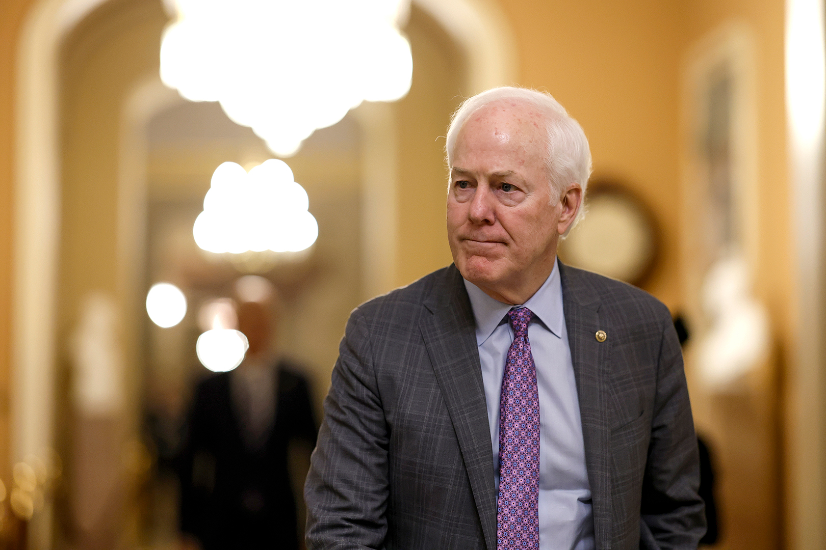 Senator John Cornyn heads to the Senate Chamber to vote for the nomination at the US Capitol on December 5, 2022 in Washington, DC. 