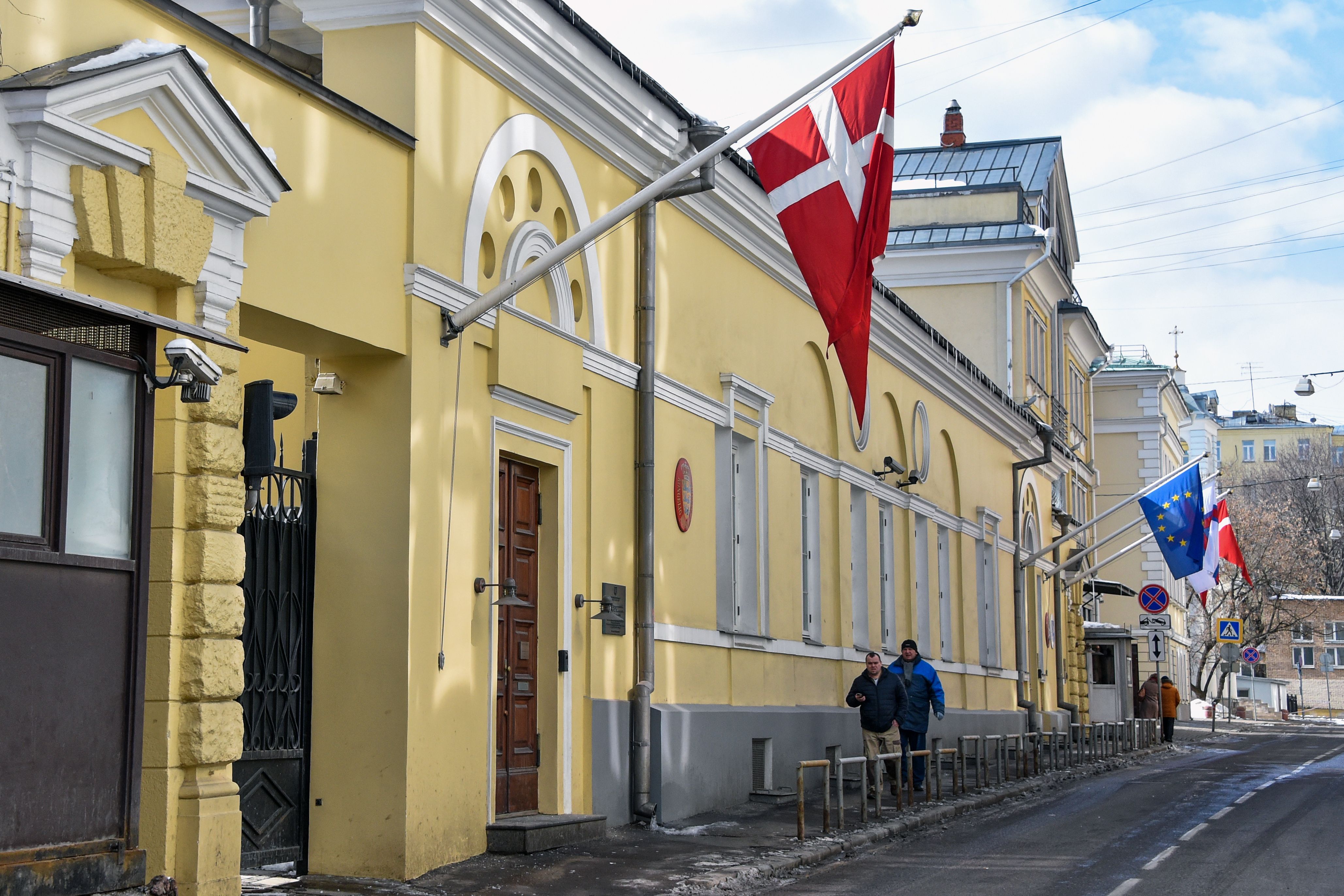 The Danish Embassy in Moscow, on March 29, 2018