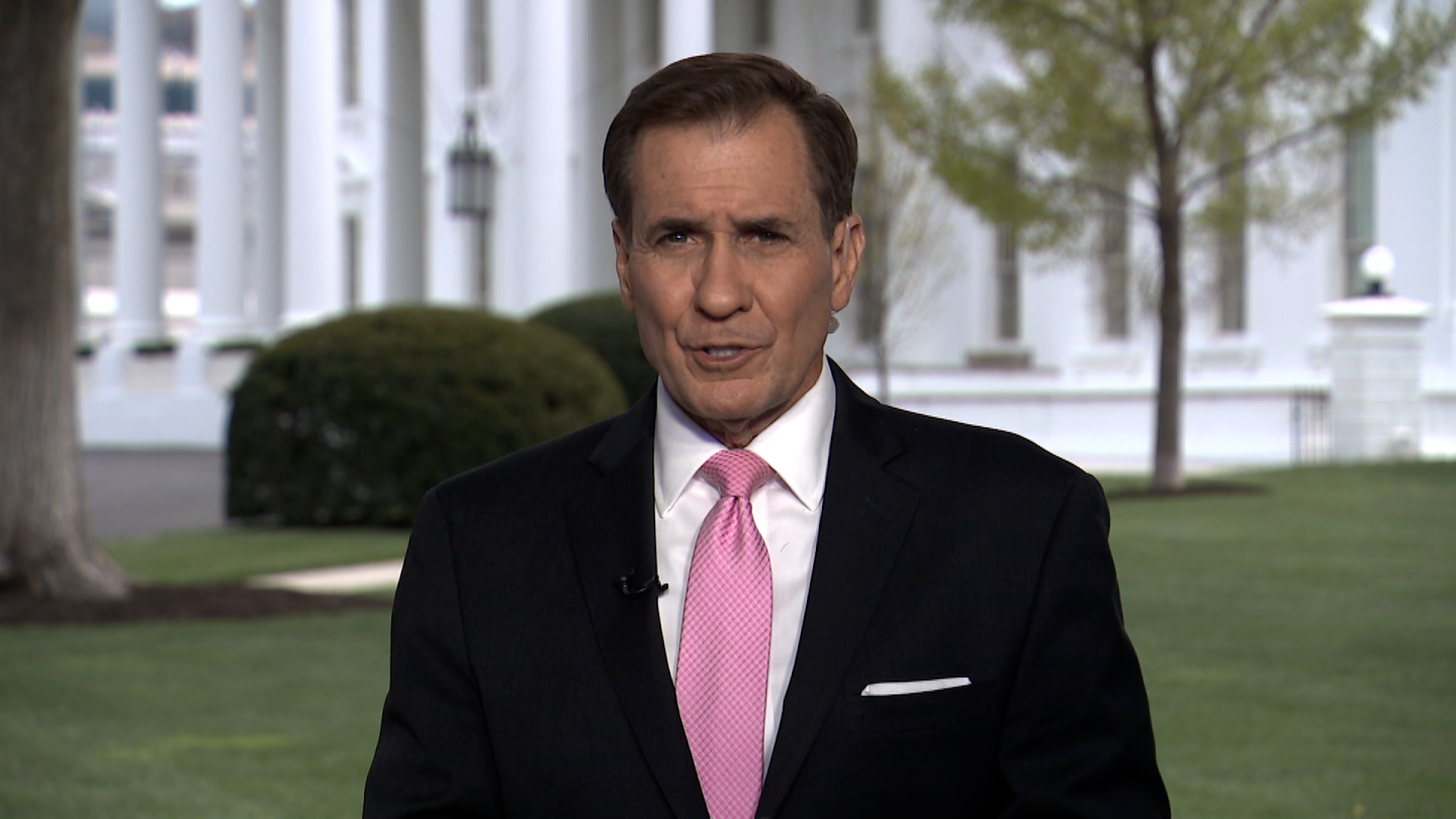  John Kirby, a spokesperson for the US National Security Council, speaks during an interview on March 31.