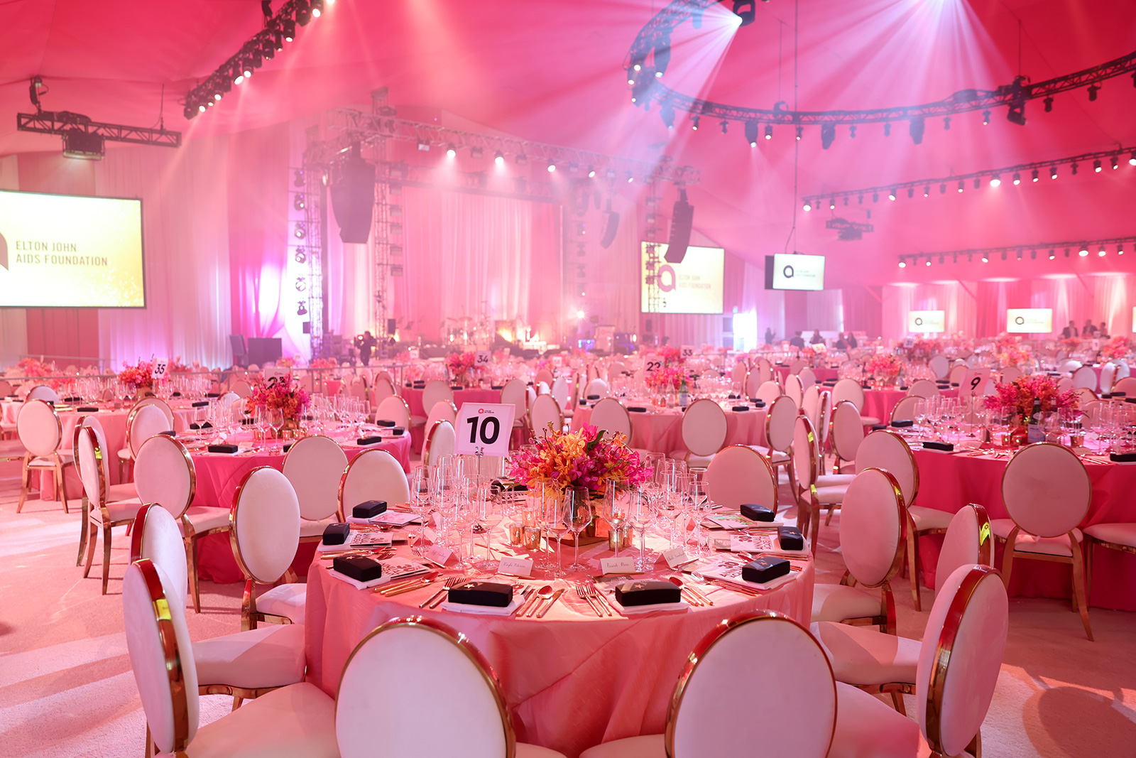 The main room of the Elton John AIDS Foundation's 30th Annual Academy Awards Viewing Party in Los Angeles on March 27.