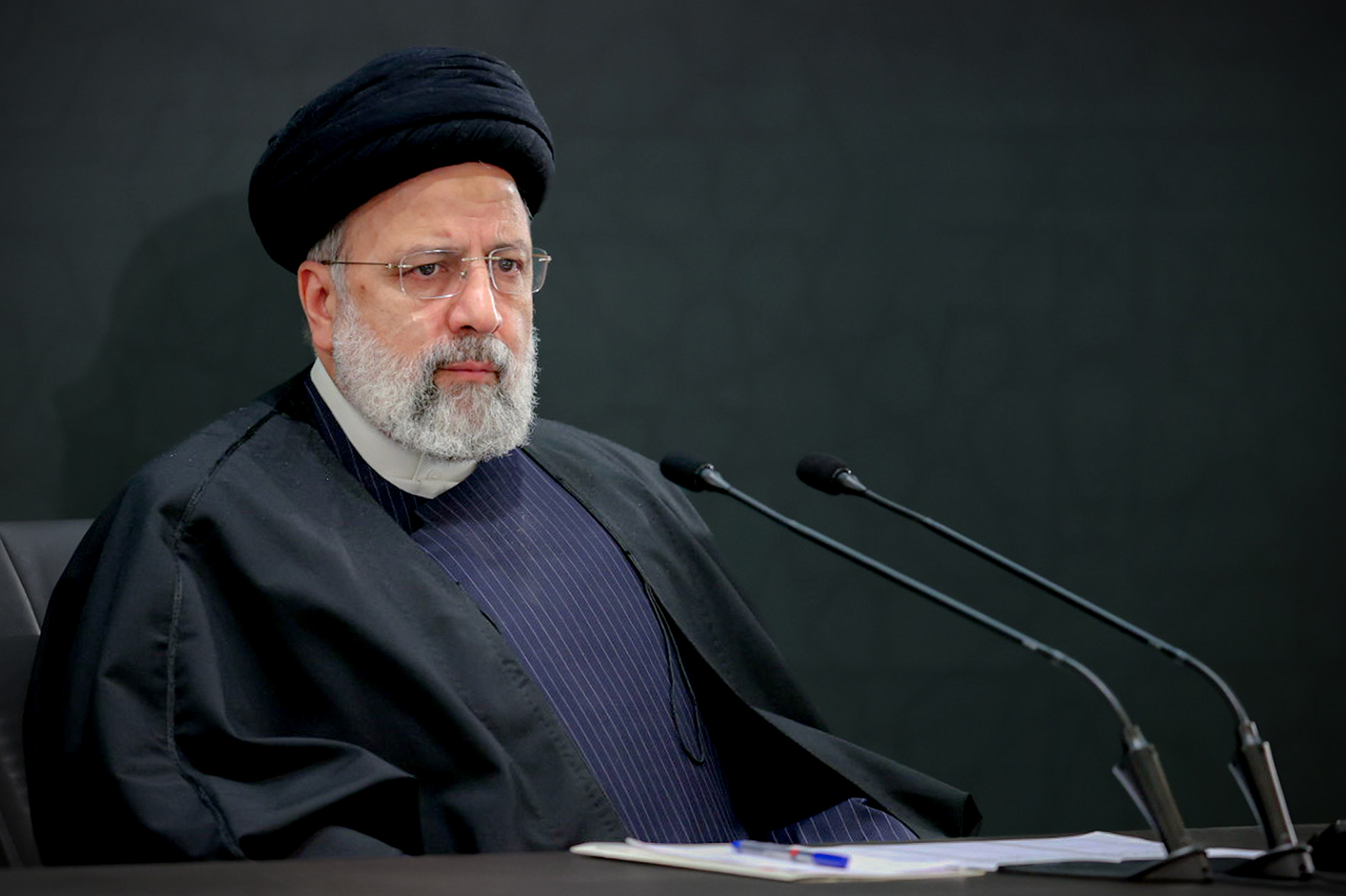 Ebrahim Raisi habla en la conferencia de Gaza en Teherán, Irán, el 14 de enero.