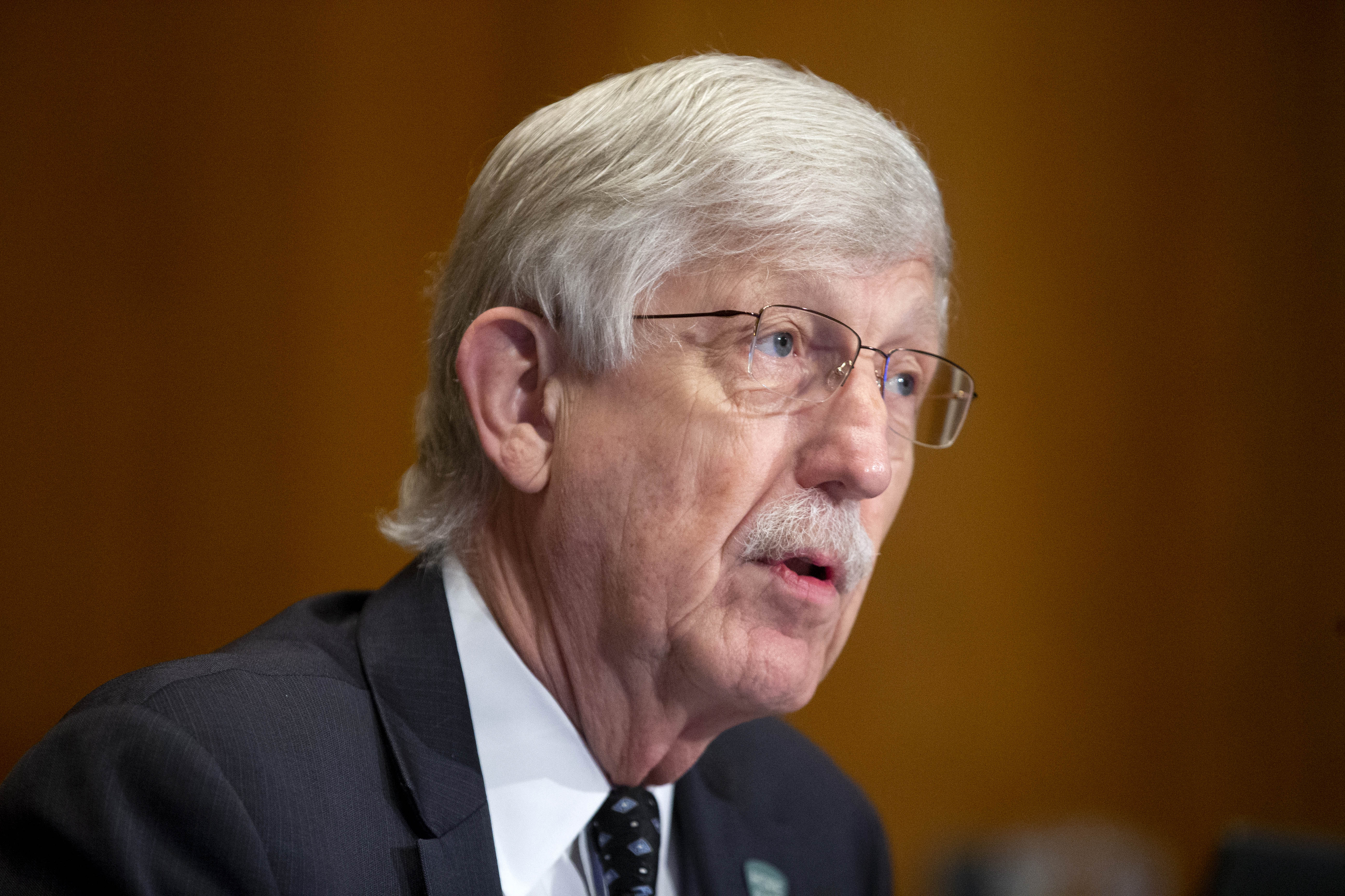 Dr. Francis Collins, director of the National Institutes of Health, attends a hearing in Washington, DC, on September 9.