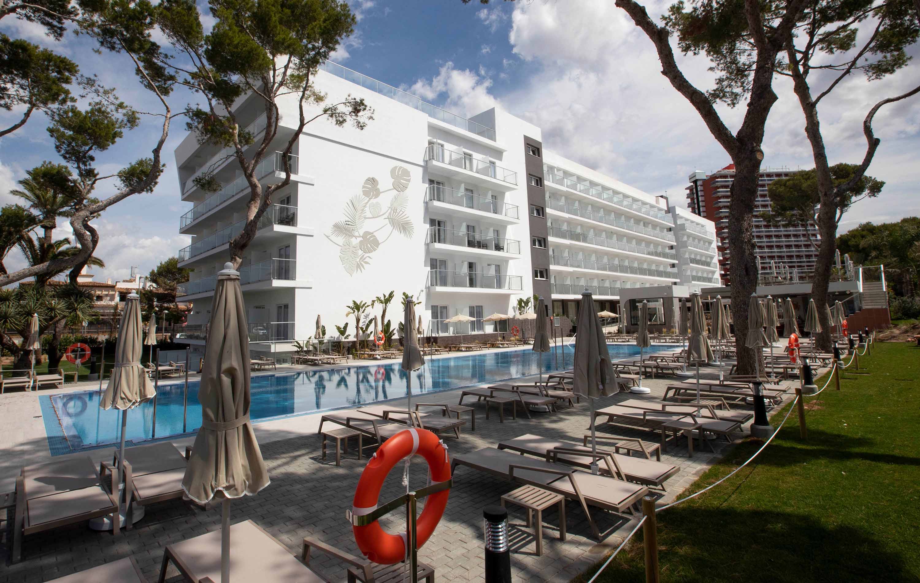 A general view shows the RIU Concordia Hotel in Palma de Mallorca, Spain, on June 10, as the Balearic Islands prepare to welcome tourists from parts of the European Union beginning on June 15.