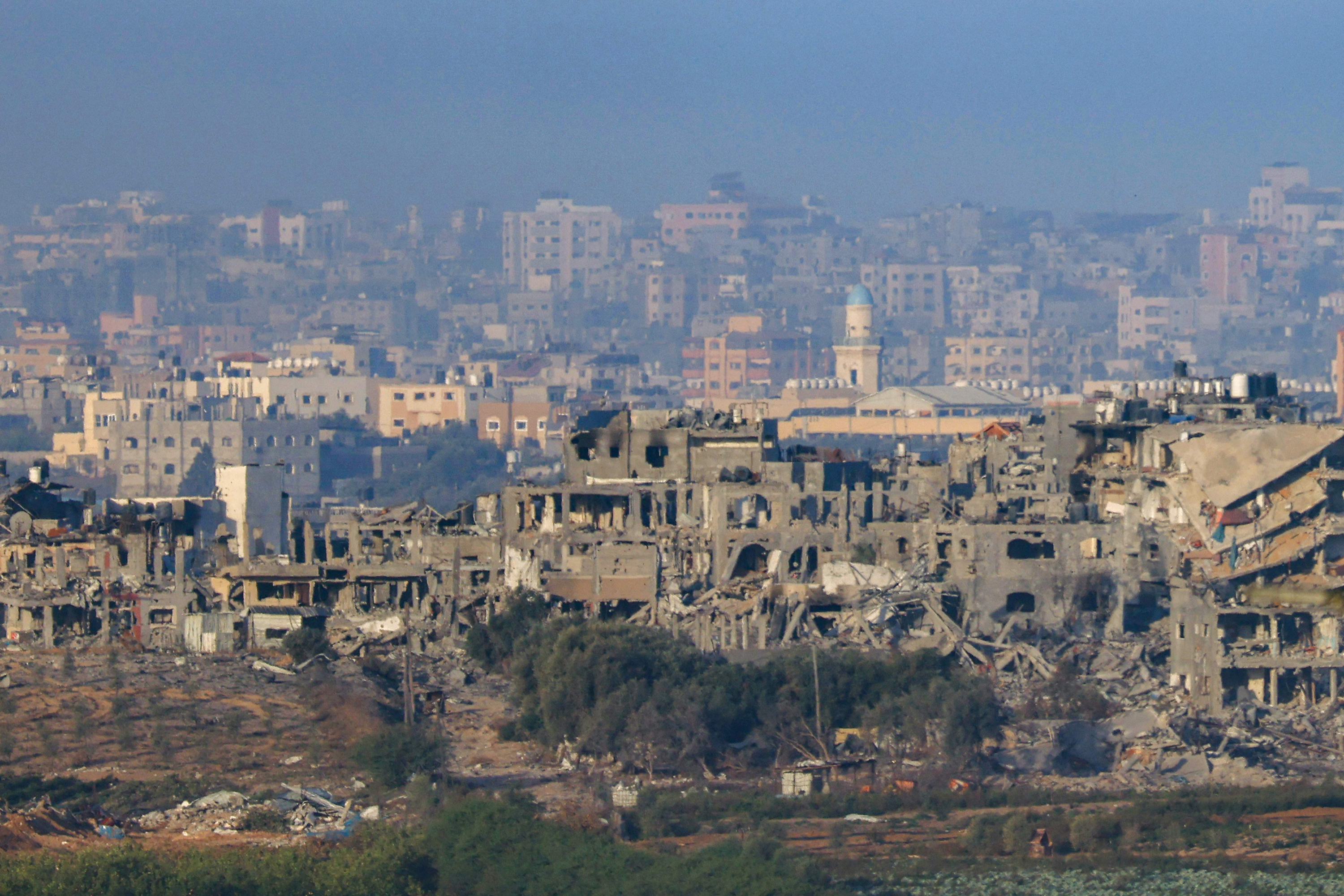 Destroyed buildings in the northern Gaza Strip, on November 10.