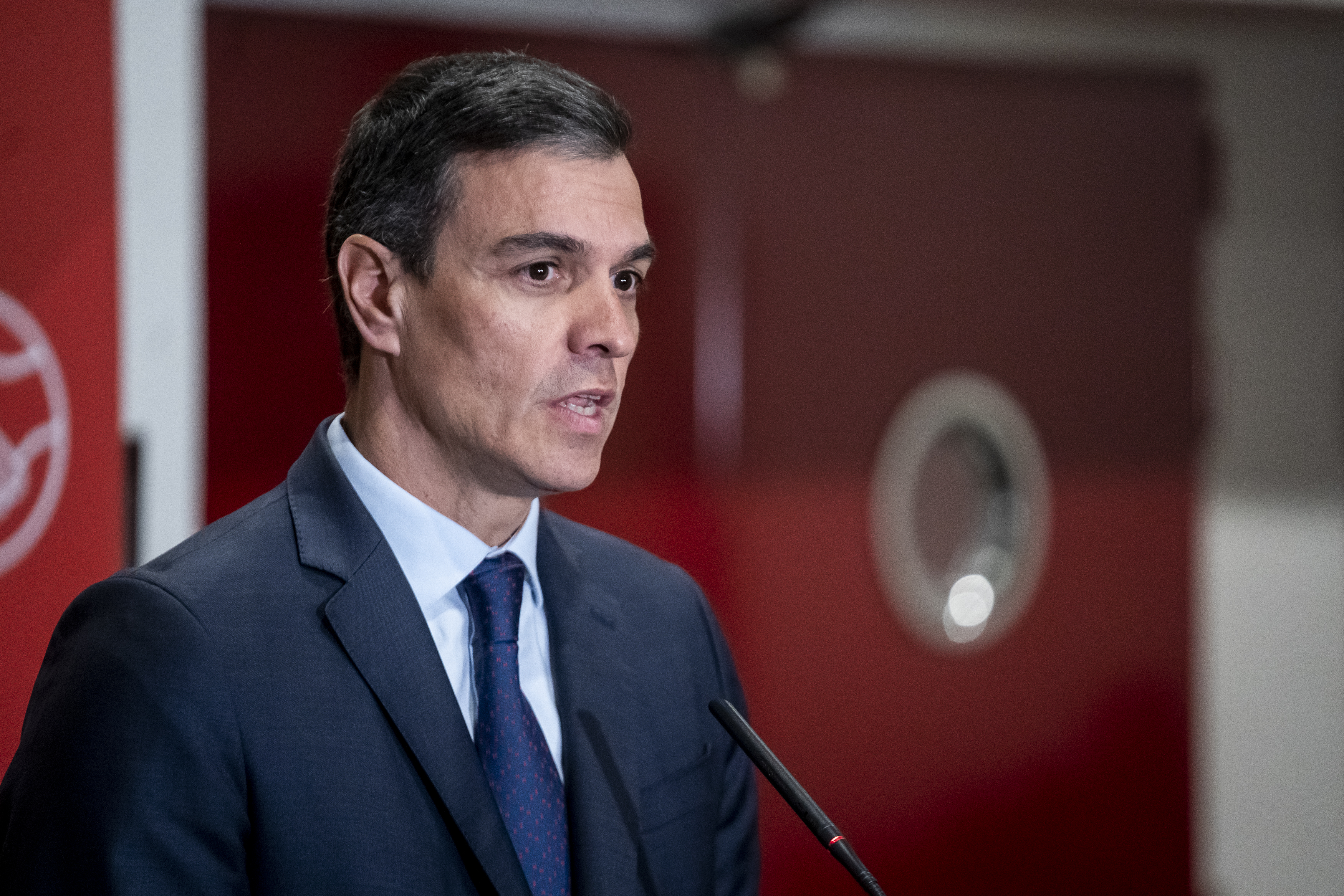 Spanish Prime Minister Pedro Sánchez at the union's headquarters in Madrid, Spain on Wednesday.