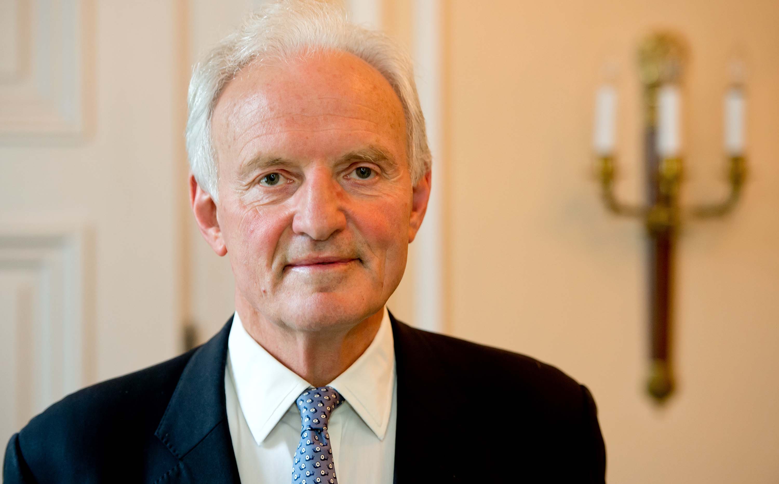 Charles Anson, former press officer for Queen Elizabeth II, is pictured in Munich, Germany, in 2015.