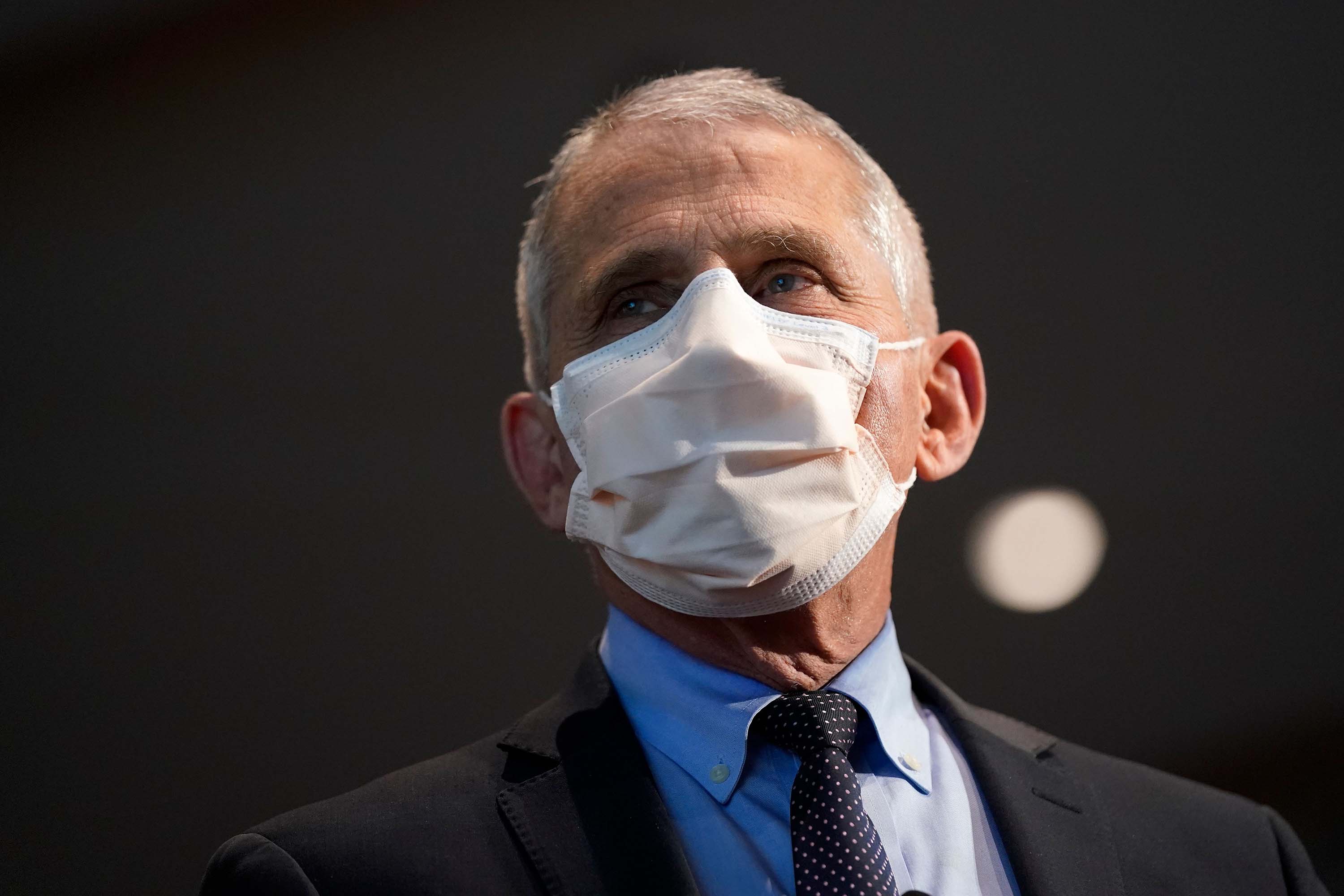 Dr. Anthony Fauci is pictured at the National Institutes of Health in Bethesda, Maryland, on December 22.