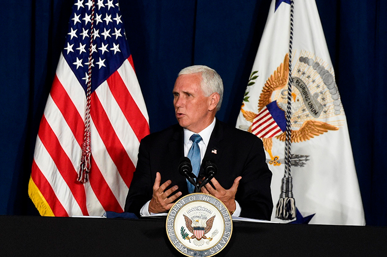 Vice President Mike Pence speaks during a round-table discussion on re-opening schools amid the coronavirus outbreak on Tuesday, July 21, in Columbia, South Carolina.
