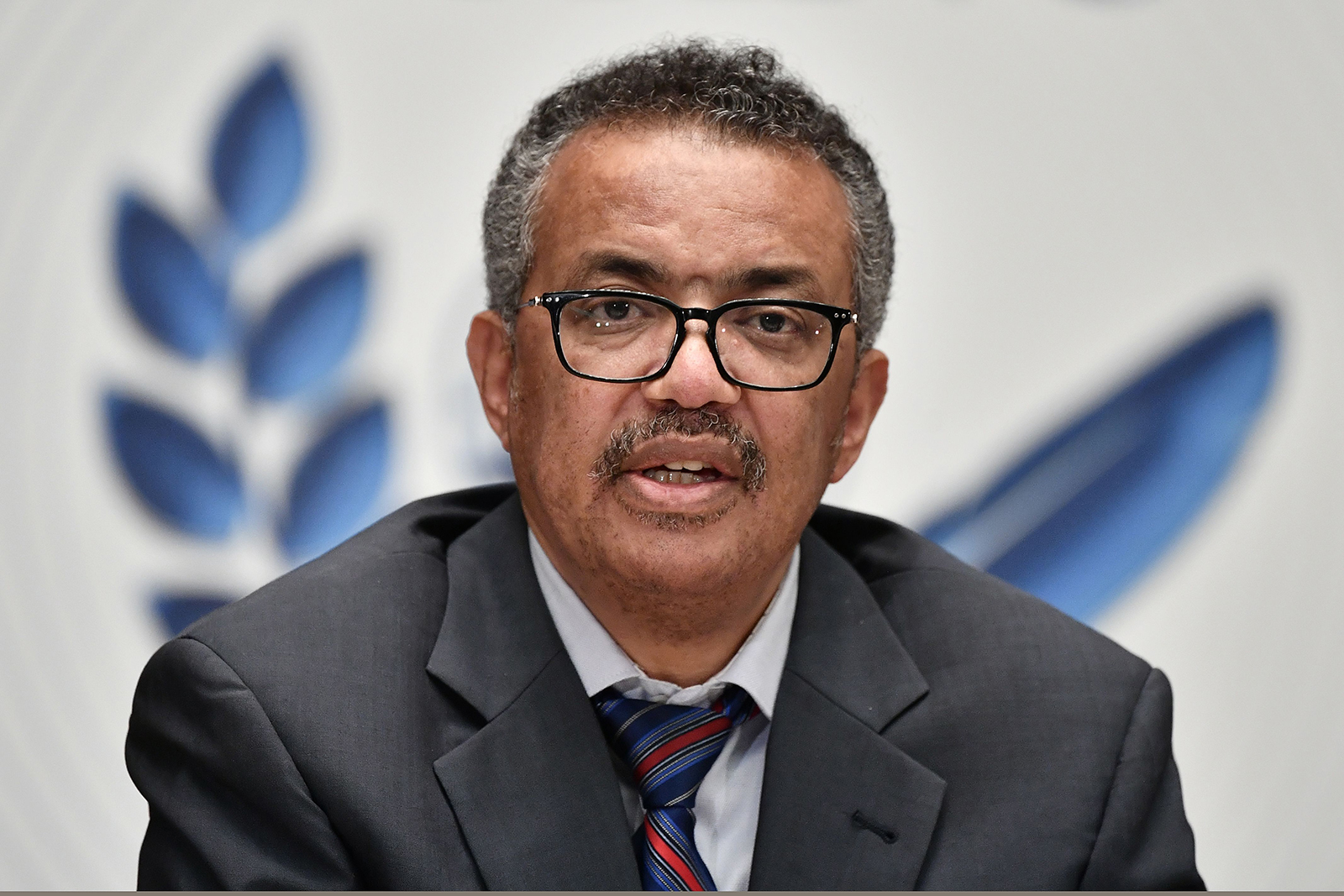World Health Organization (WHO) Director-General Tedros Adhanom Ghebreyesus attends a press conference at the WHO headquarters in Geneva, Switzerland, on July 3.