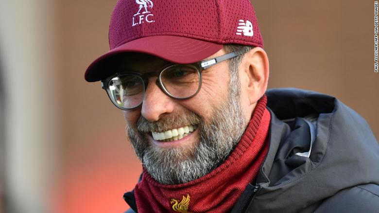 Liverpool's German manager Jurgen Klopp attends a training session at Melwood in Liverpool, December 9, 2019.