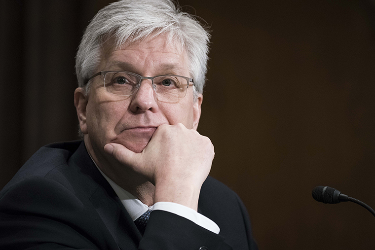 Christopher Waller during a Senate Banking, Housing and Urban Affairs Committee hearing in February 2020 in Washington, DC. 